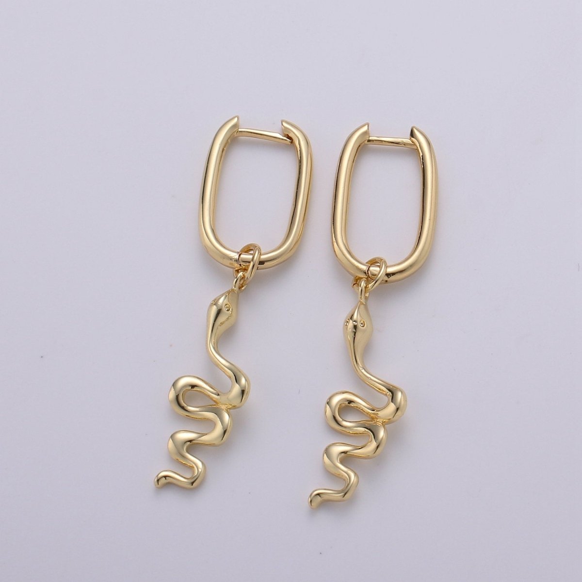 Dainty Snake Hoop Earrings,Dangle Snake Earrings,Minimalist Snake Shaped Earrings, Gold Snake Hoops,Gold Snake Hoops,Snake Earring Q-132