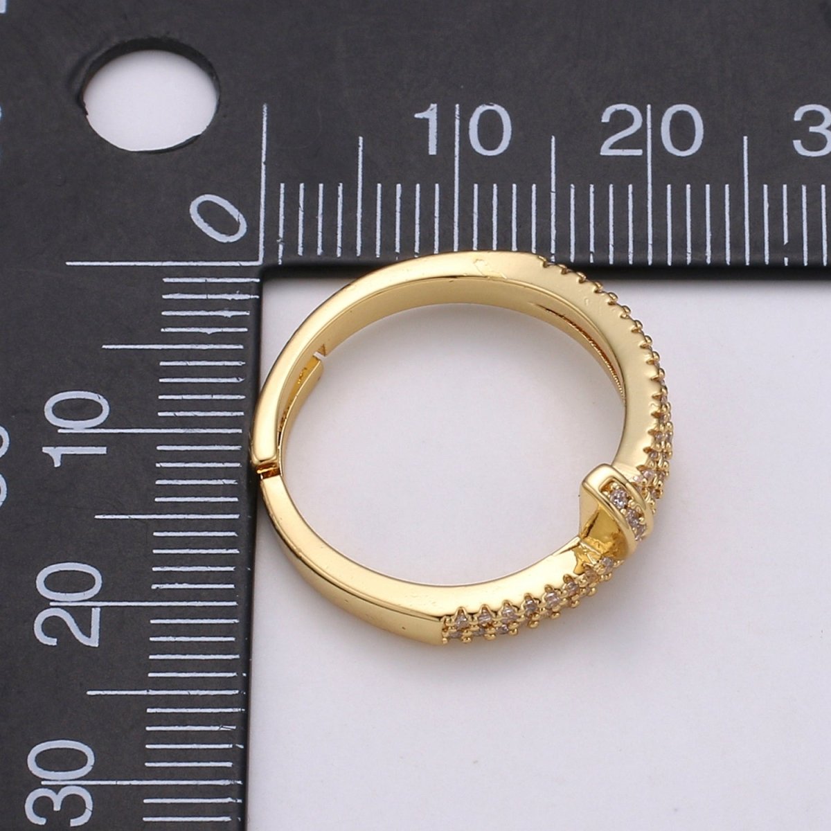 Dainty Spiral Ring Gold Adjustable Minimalist Modern Trending Stackable Streetwear Open Ring Accessory R-195