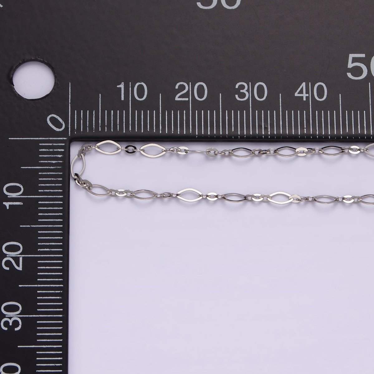 Dainty Stainless Steel 2.4mm Oval Cable Long and Short Fancy Chain 18 Inch Necklace in Silver | WA-2384