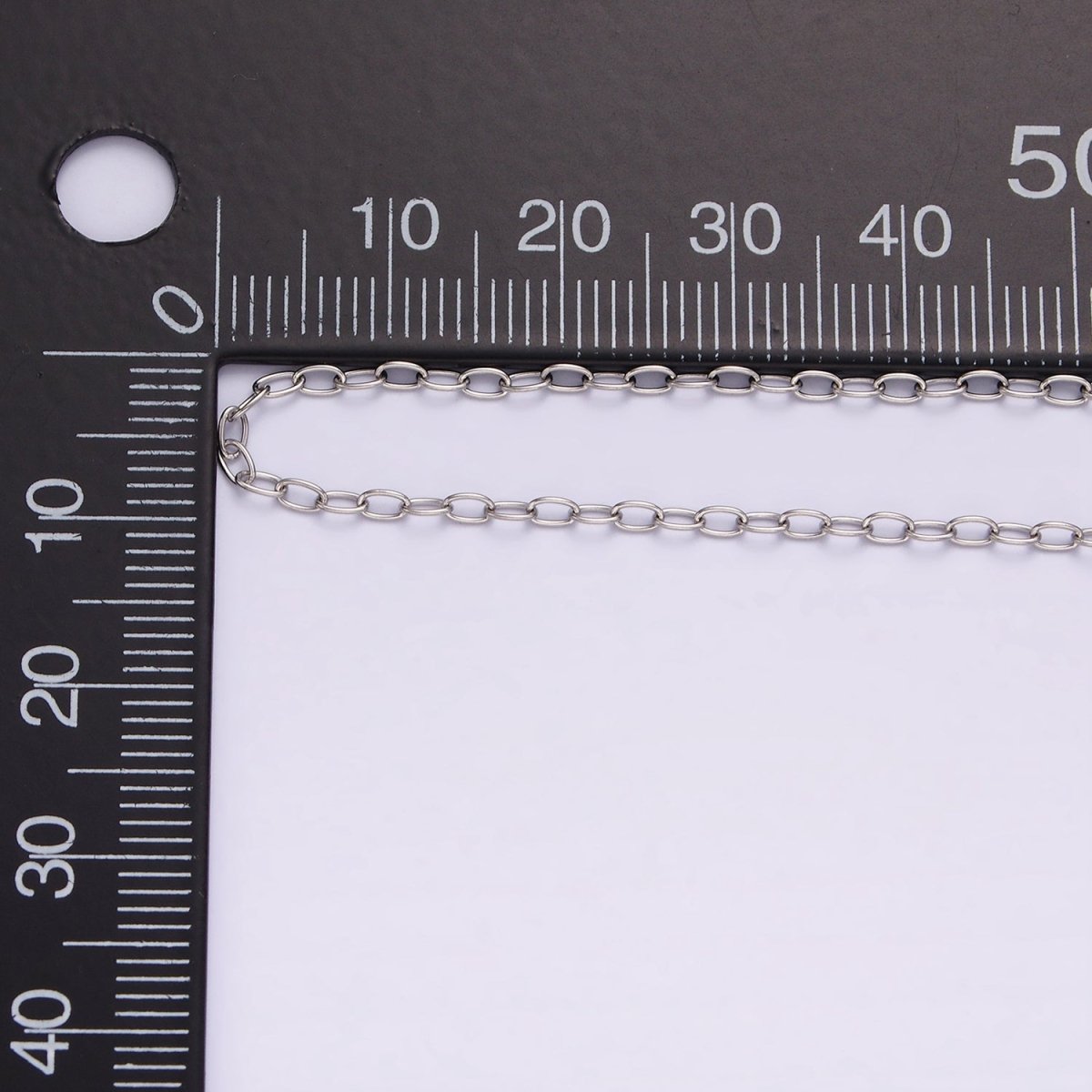 Dainty Stainless Steel 2mm Cable Chain 18 Inch Necklace in Silver | WA-2381