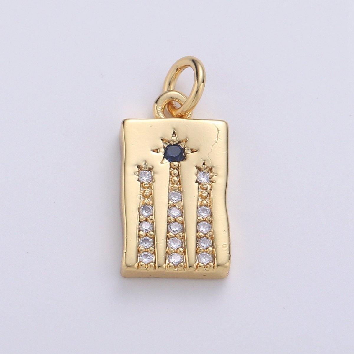 Dainty Star Charm 14K gold filled Lead Free, Nickel free Bracelet necklace earrings Component Cubic Celestial Starry Night charm D-304