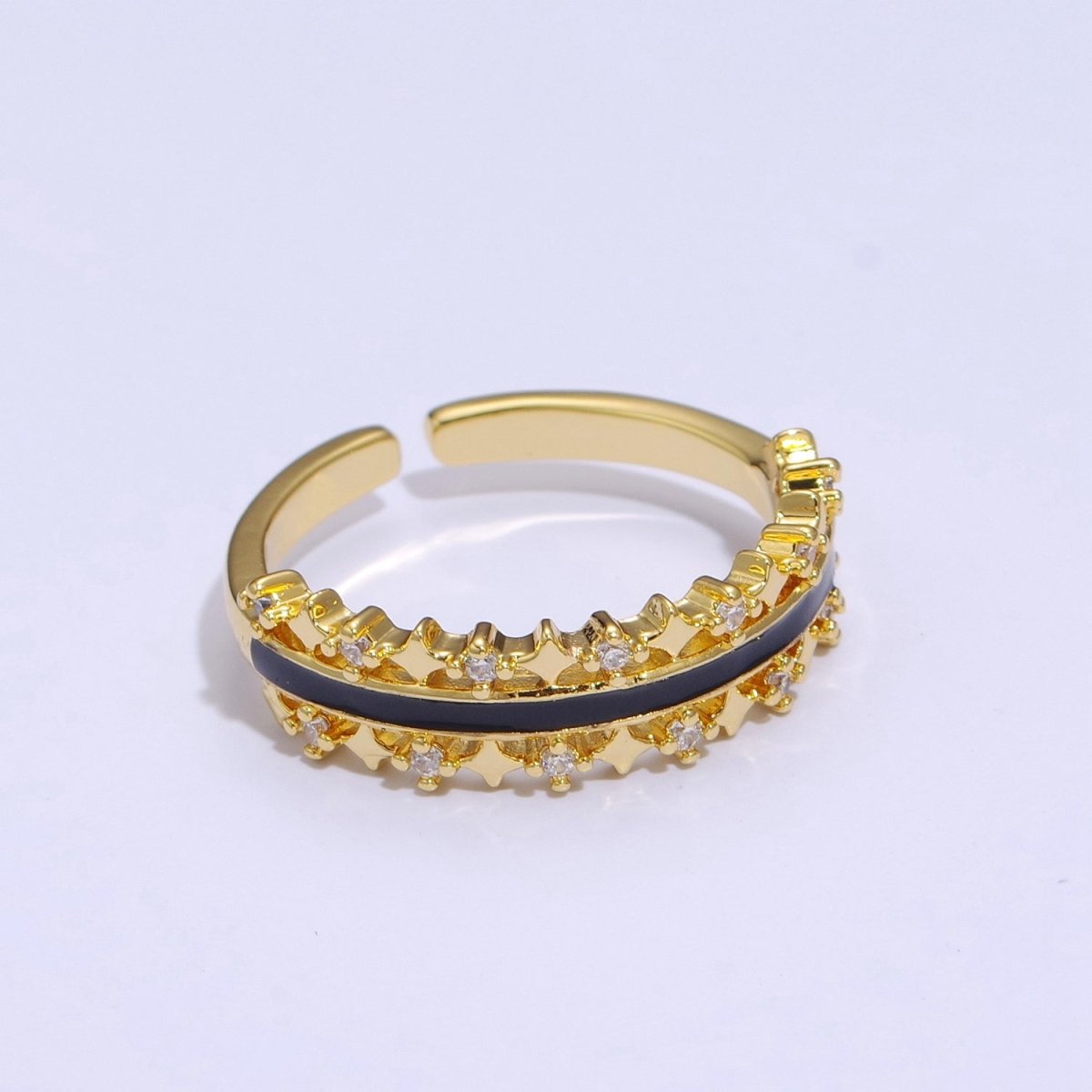 Dainty Star Ring Open Adjustable Ring Neon Enamel Colorful Band Ring S-295 ~ S-304