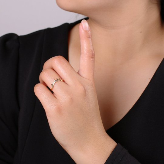 Dainty Sun Ring, Rising Sun Ring, Open Adjustable Ring, Spike Ring, Statement Ring, Celestial Ring, Minimalist Ring for Valentine R-190