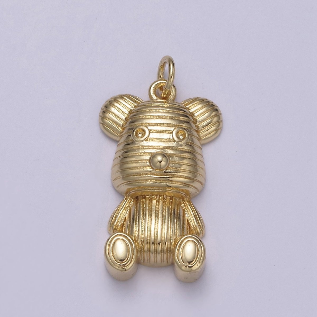 Dainty Teddy Bear Pendant in 14k Gold Filled Charm for Kids Jewelry W-190