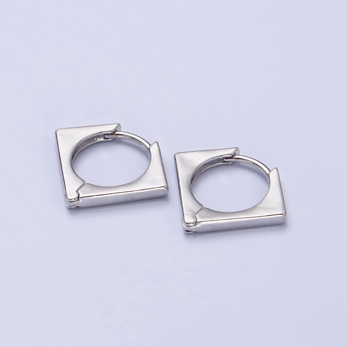 Dainty Triangle Hoop Earring Silver Geometric Huggie Earring Modern Jewelry AB-757 AB-758