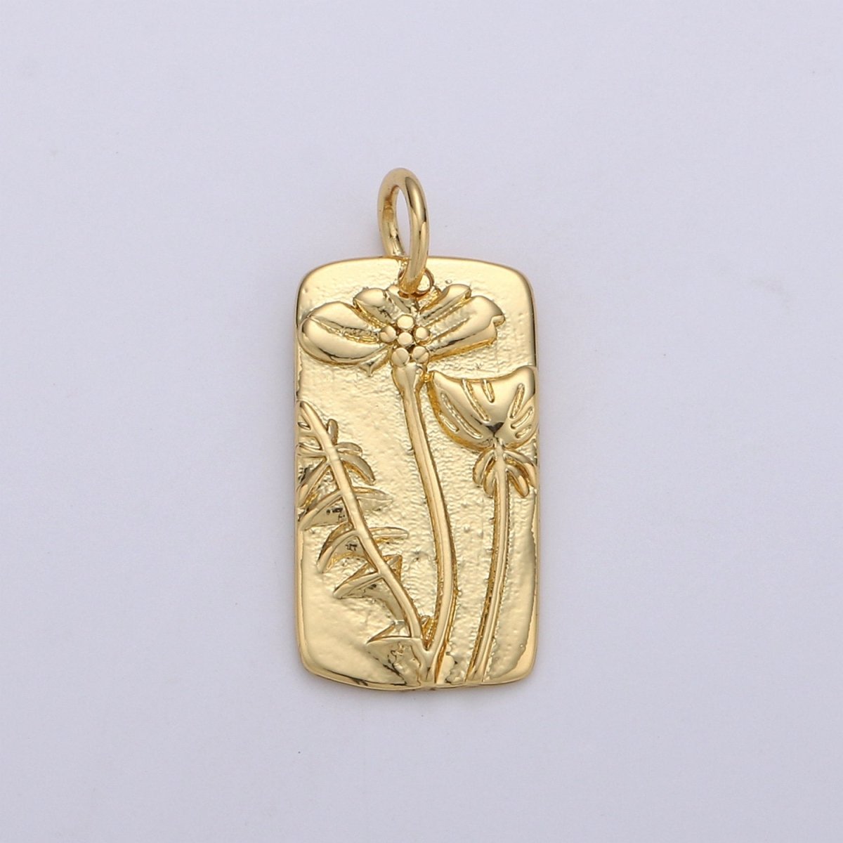 Dandelion Charms, Gold Dandelion Pendant, or Dainty Dandelion Charm, Small Dandelion Charm  for Necklace Floral Flower Jewelry D-624