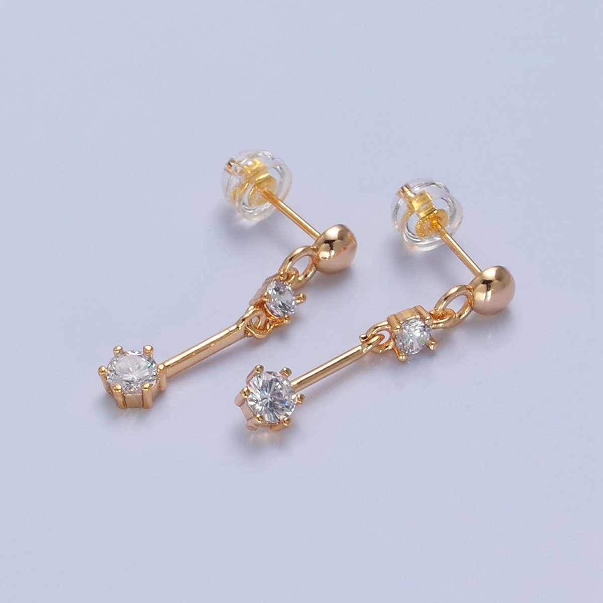 Dangle Gold Stud Earring T-461