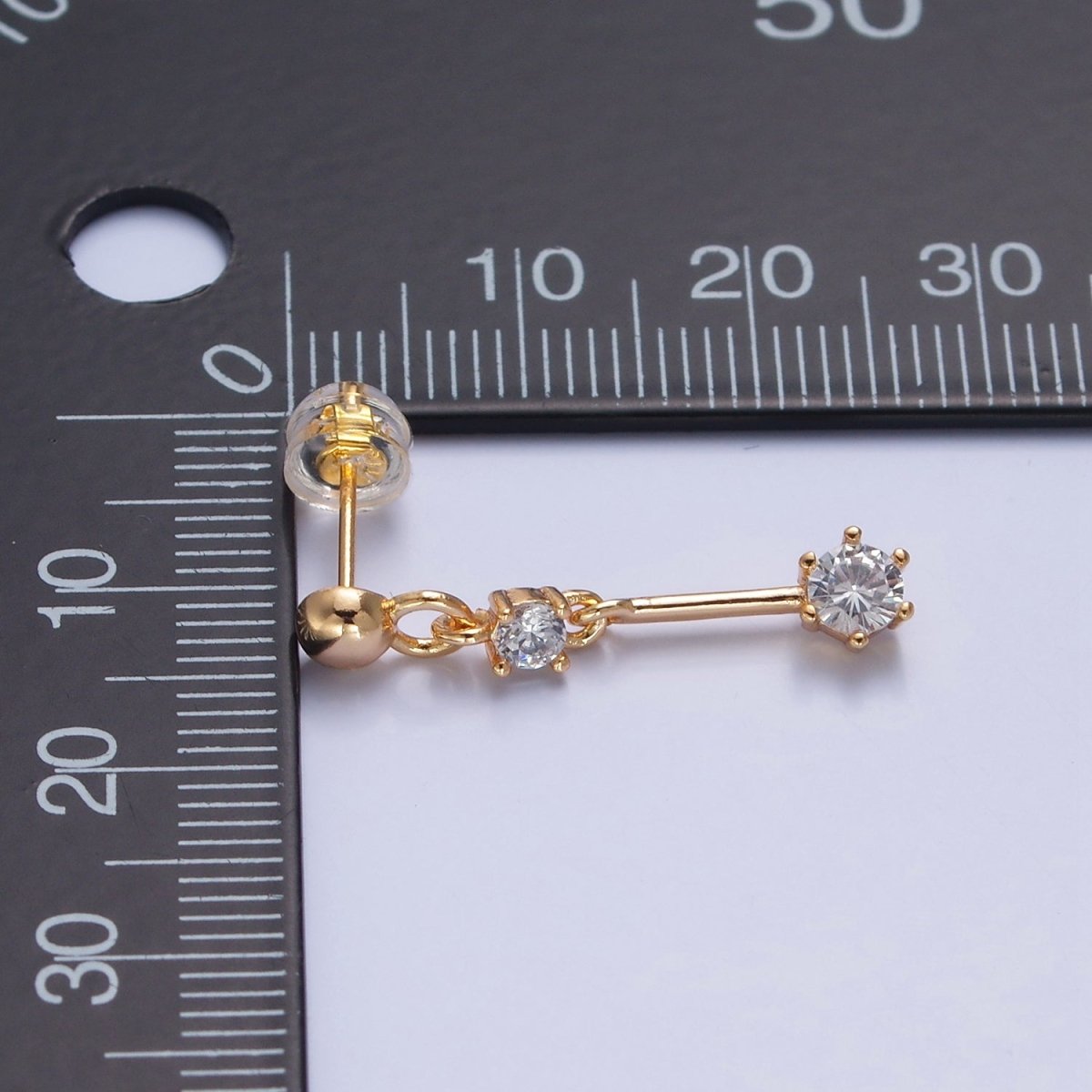 Dangle Gold Stud Earring T-461