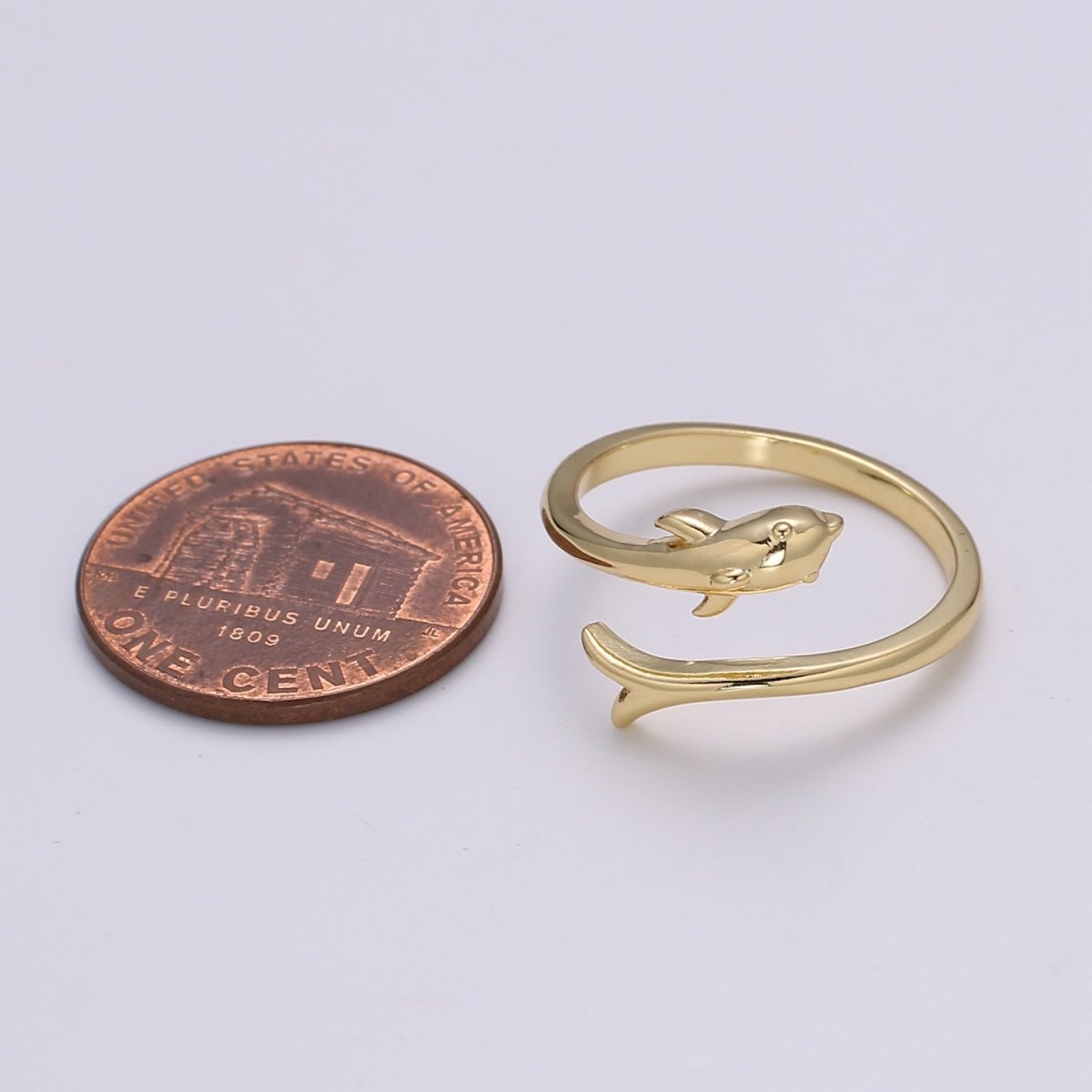 Dolphin Ring Adjustable Open Ring for Animal Lover Under the sea Inspired Jewelry