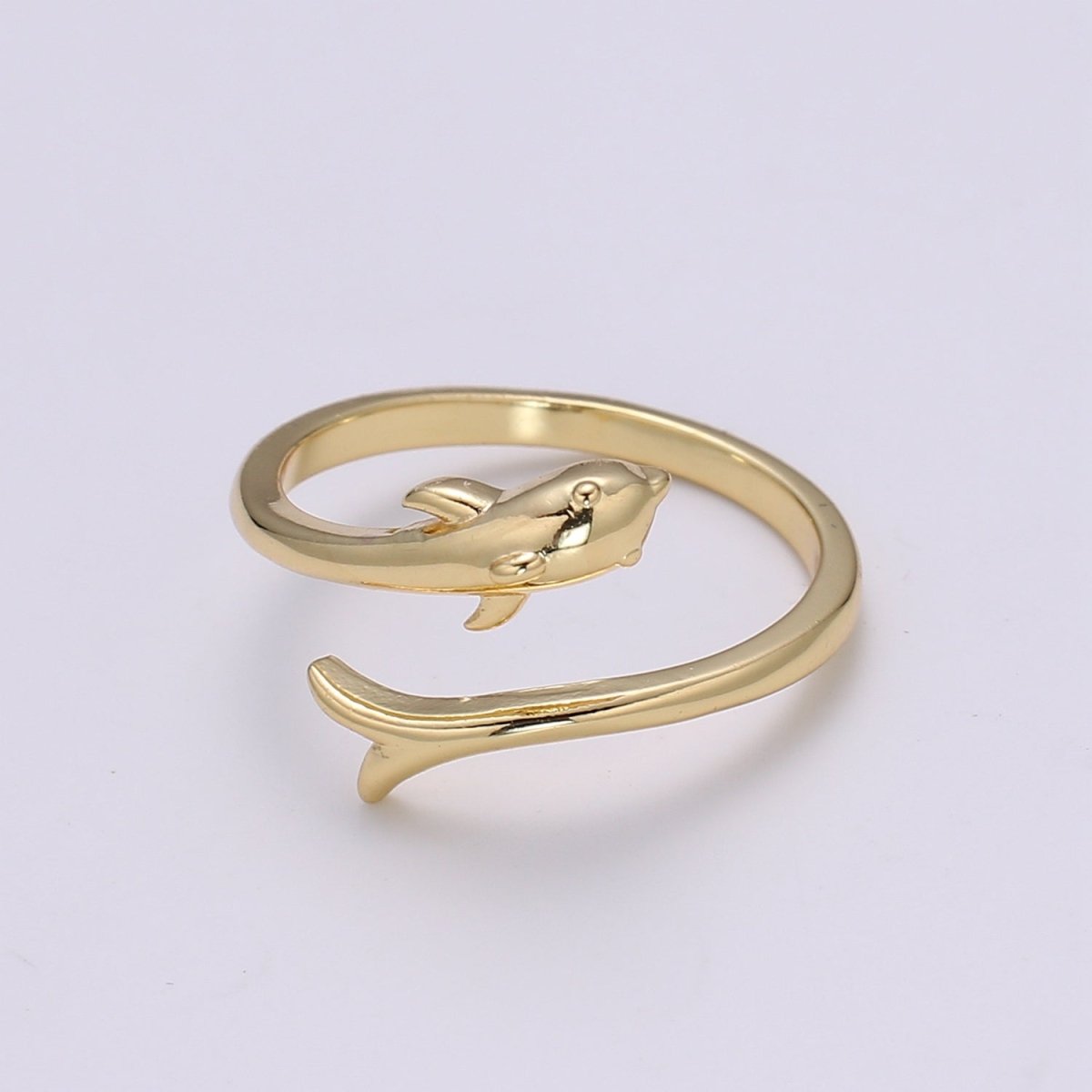 Dolphin Ring Adjustable Open Ring for Animal Lover Under the sea Inspired Jewelry
