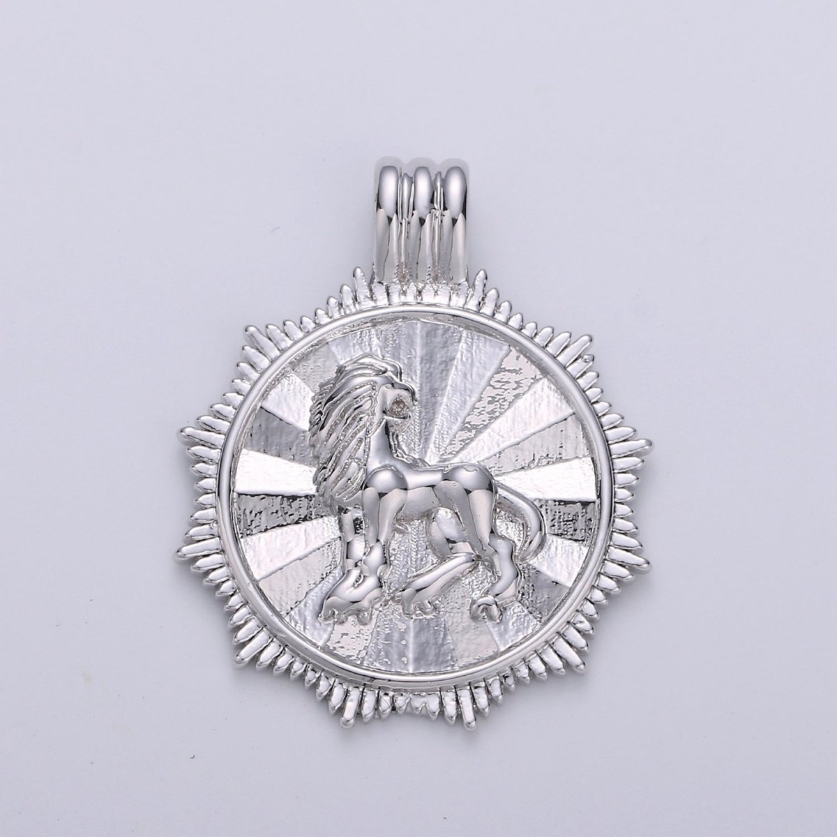 Double Sided Silver Zodiac Horoscope Sign Constellation Medallion Pendant Charm Coin Charm for Necklace Jewelry Making A-A1755-A-A1760
