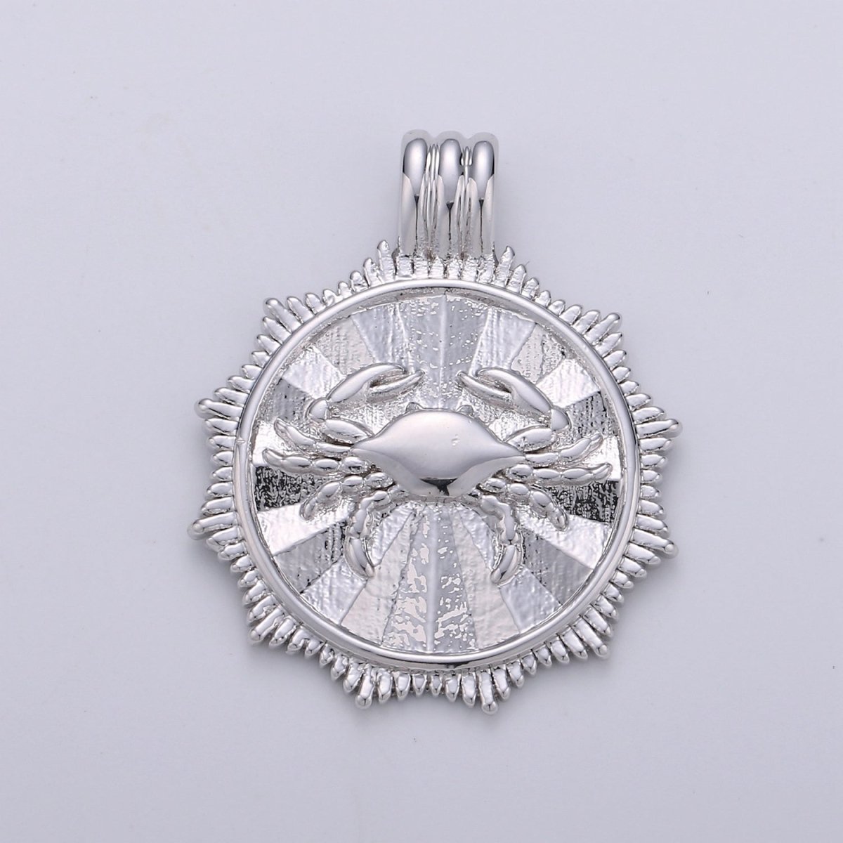 Double Sided Silver Zodiac Horoscope Sign Constellation Medallion Pendant Charm Coin Charm for Necklace Jewelry Making A-A1755-A-A1760