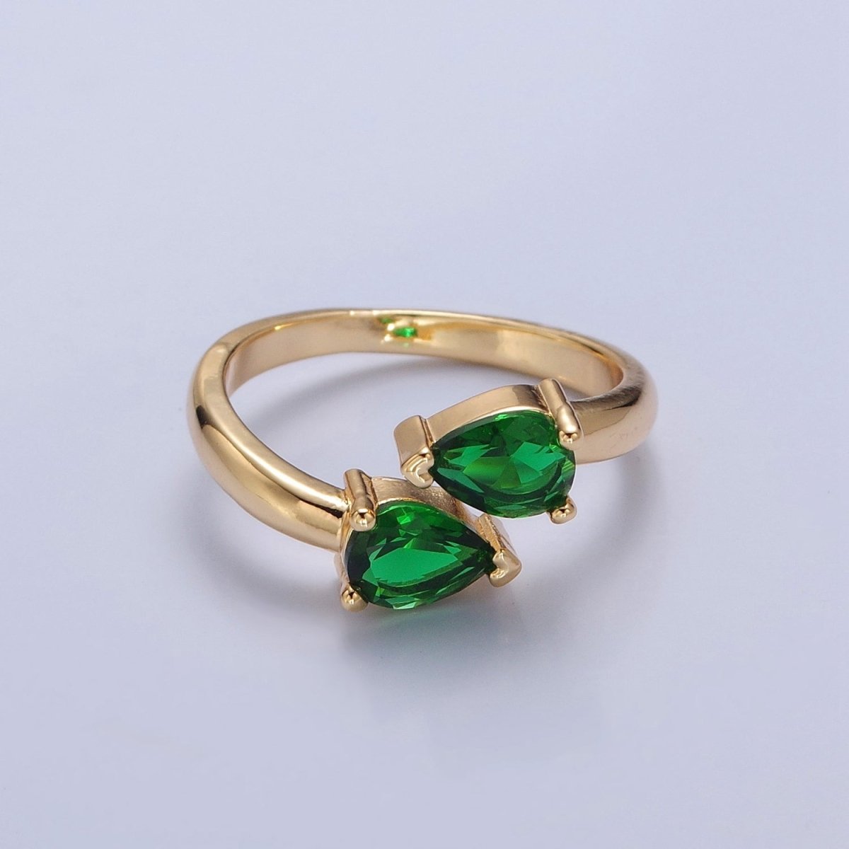 Drop ring Eternity ring Emerald Green ring Spiral ring Tear Drop Ring Snake Stacking ring O-2180