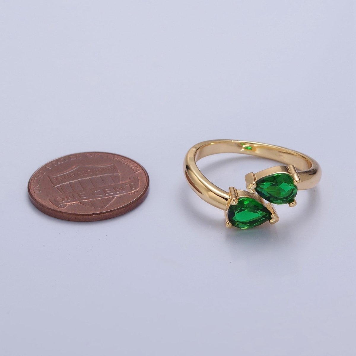 Drop ring Eternity ring Emerald Green ring Spiral ring Tear Drop Ring Snake Stacking ring O-2180