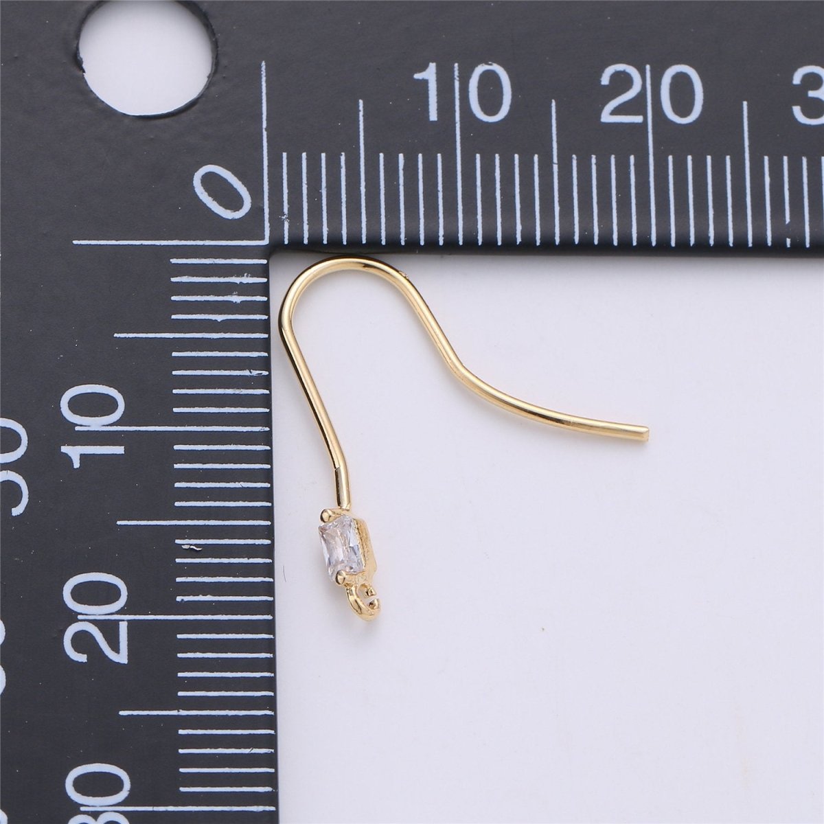 Ear Hooks1 Pair 14k Gold Filled Ear Wires with Open Link for Charm, Handmade Earring Findings, Gold Earwires, DIY Jewelry Supply Component K-191