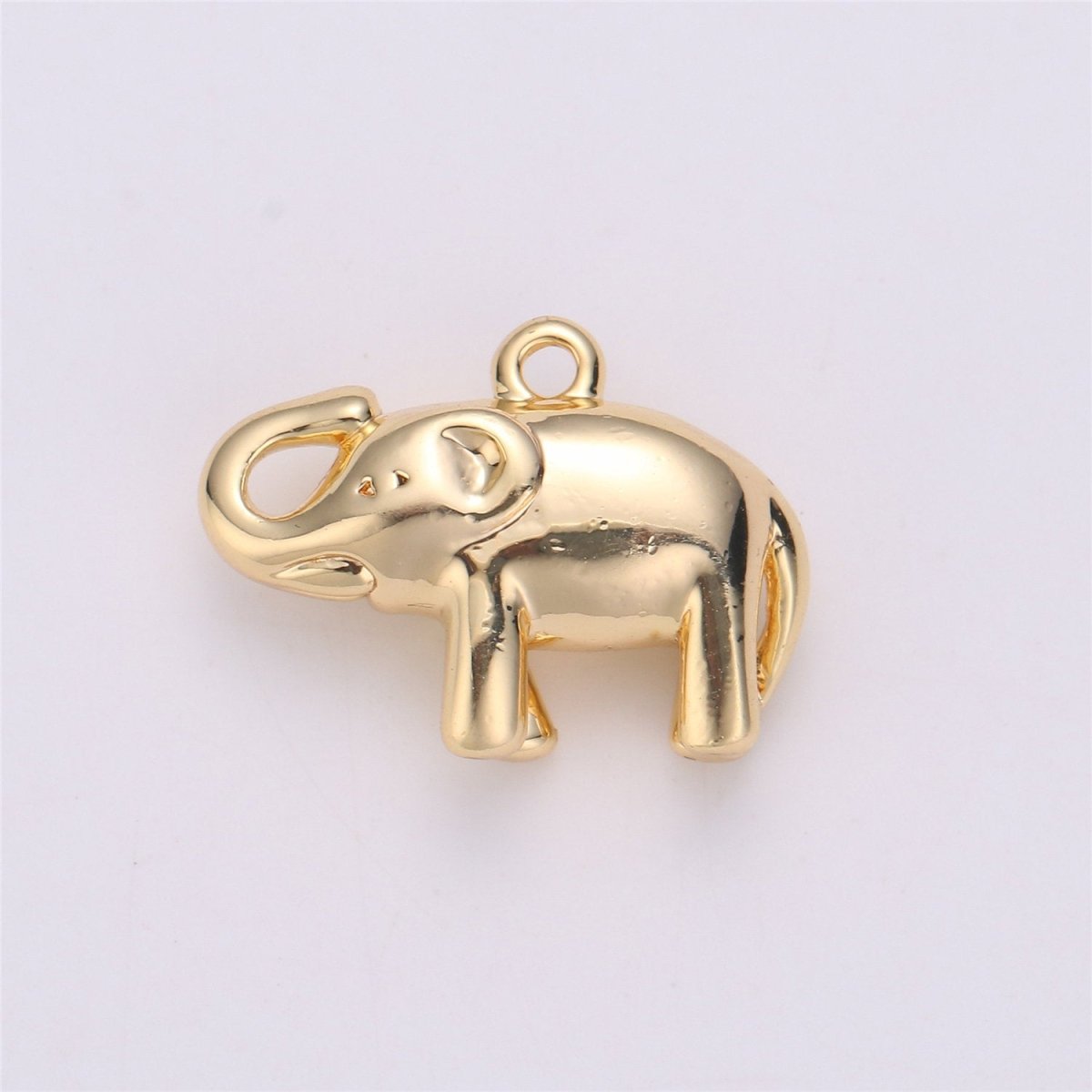 16K Gold Filled Elephant Animal Multidimensional 3D Charm in Gold & Silver | C540