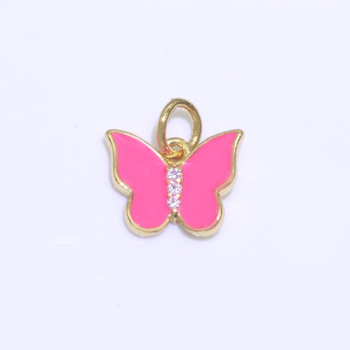 Enamel Color Butterfly Charm, Dainty Gold Monarch Charm for Necklace, Bracelet, Earring Charm Mariposa Jewelry Making M-450 - M-459