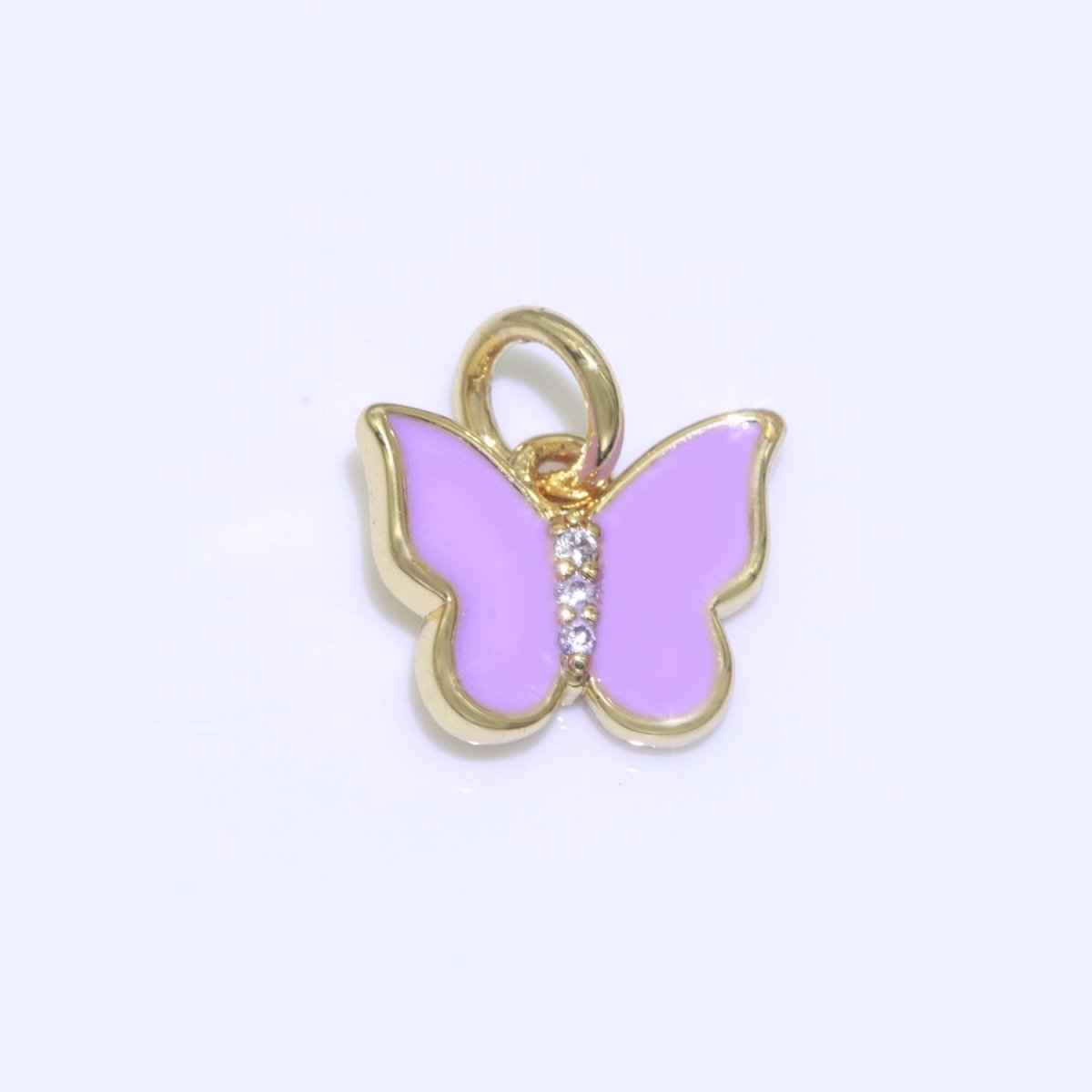 Enamel Color Butterfly Charm, Dainty Gold Monarch Charm for Necklace, Bracelet, Earring Charm Mariposa Jewelry Making M-450 - M-459