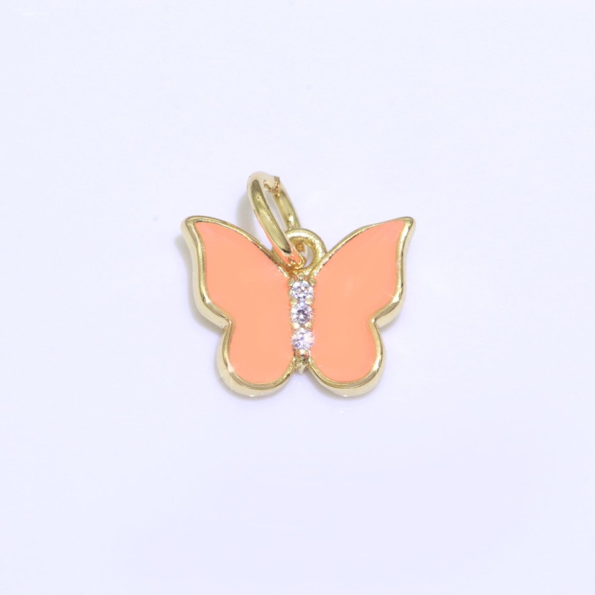 Enamel Color Butterfly Charm, Dainty Gold Monarch Charm for Necklace, Bracelet, Earring Charm Mariposa Jewelry Making M-450 - M-459