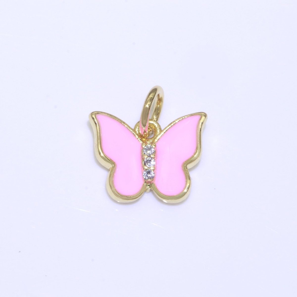 Enamel Color Butterfly Charm, Dainty Gold Monarch Charm for Necklace, Bracelet, Earring Charm Mariposa Jewelry Making M-450 - M-459