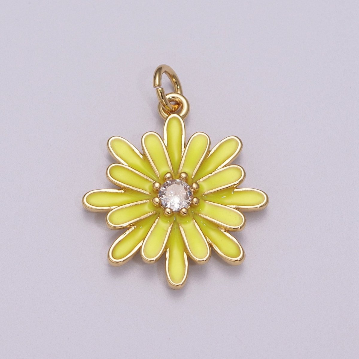 Enamel Daisy Charm Rainbow Various Color Daisy Flower Pendant for Necklace Bracelet Earring M-876 - M-887