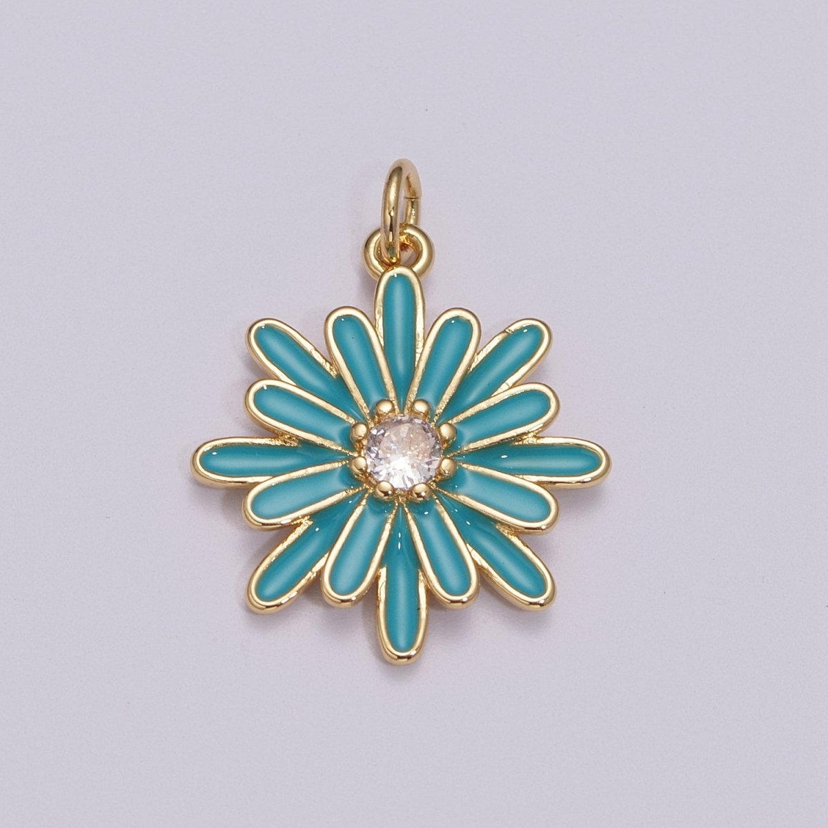 Enamel Daisy Charm Rainbow Various Color Daisy Flower Pendant for Necklace Bracelet Earring M-876 - M-887