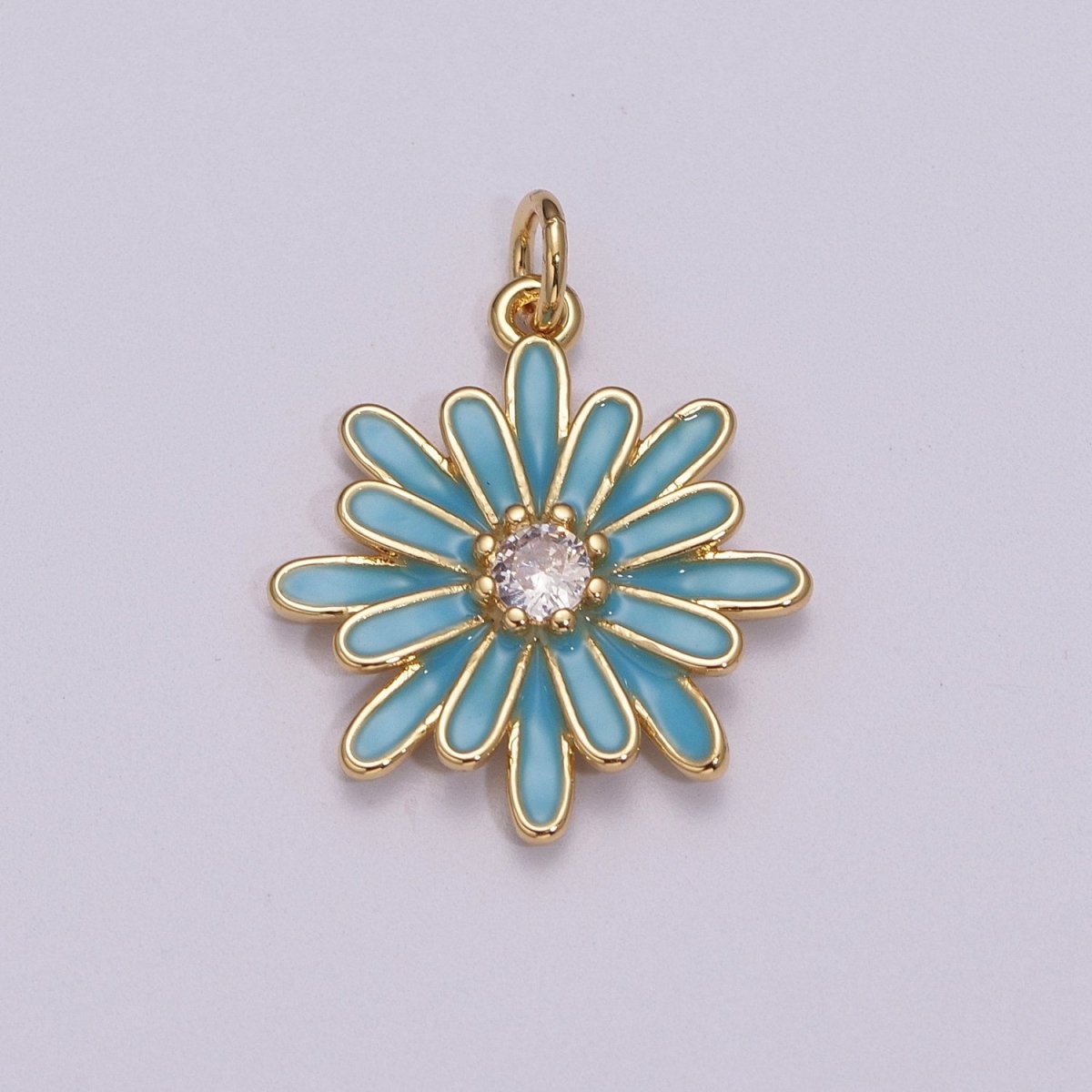 Enamel Daisy Charm Rainbow Various Color Daisy Flower Pendant for Necklace Bracelet Earring M-876 - M-887