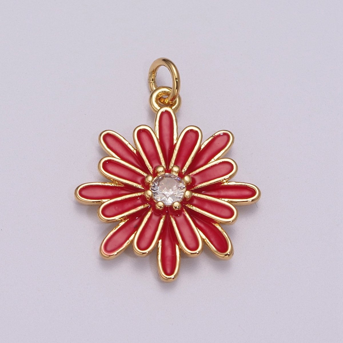 Enamel Daisy Charm Rainbow Various Color Daisy Flower Pendant for Necklace Bracelet Earring M-876 - M-887