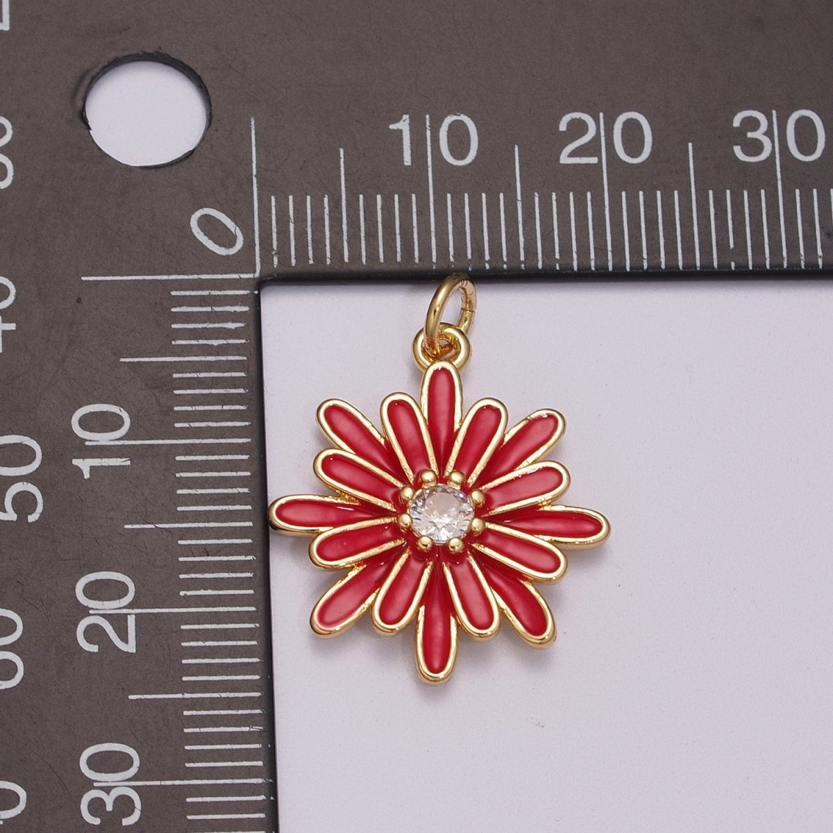 Enamel Daisy Charm Rainbow Various Color Daisy Flower Pendant for Necklace Bracelet Earring M-876 - M-887
