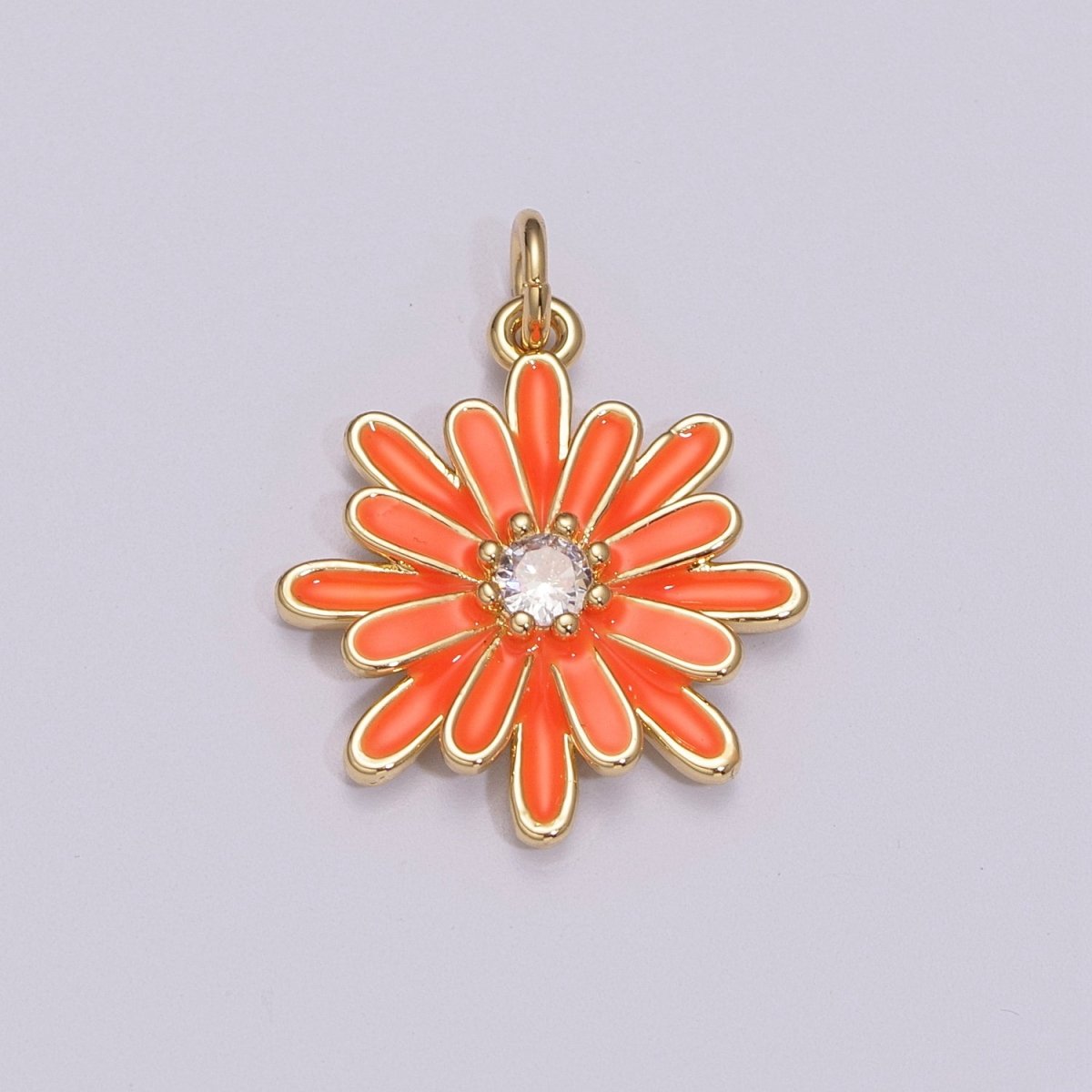 Enamel Daisy Charm Rainbow Various Color Daisy Flower Pendant for Necklace Bracelet Earring M-876 - M-887