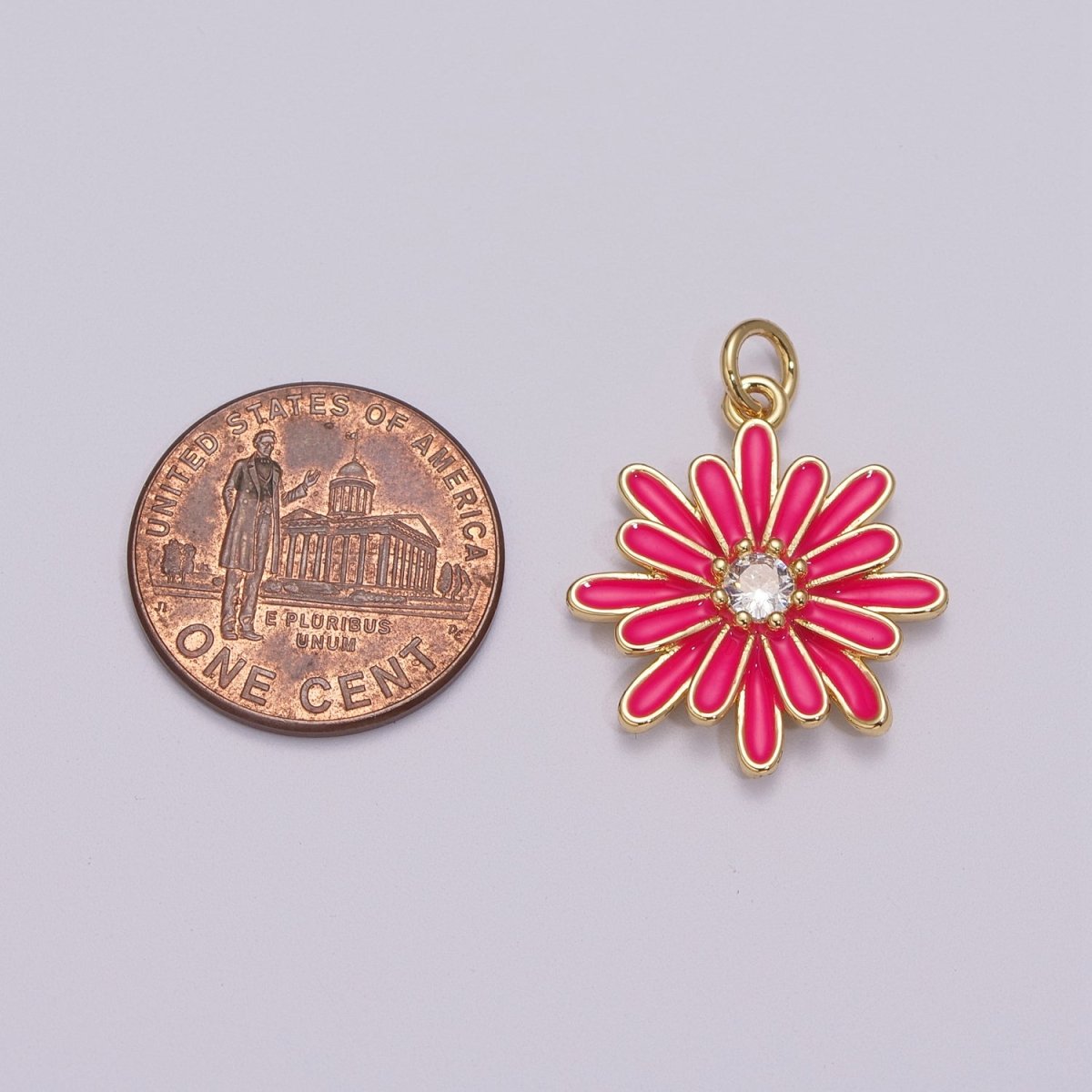 Enamel Daisy Charm Rainbow Various Color Daisy Flower Pendant for Necklace Bracelet Earring M-876 - M-887