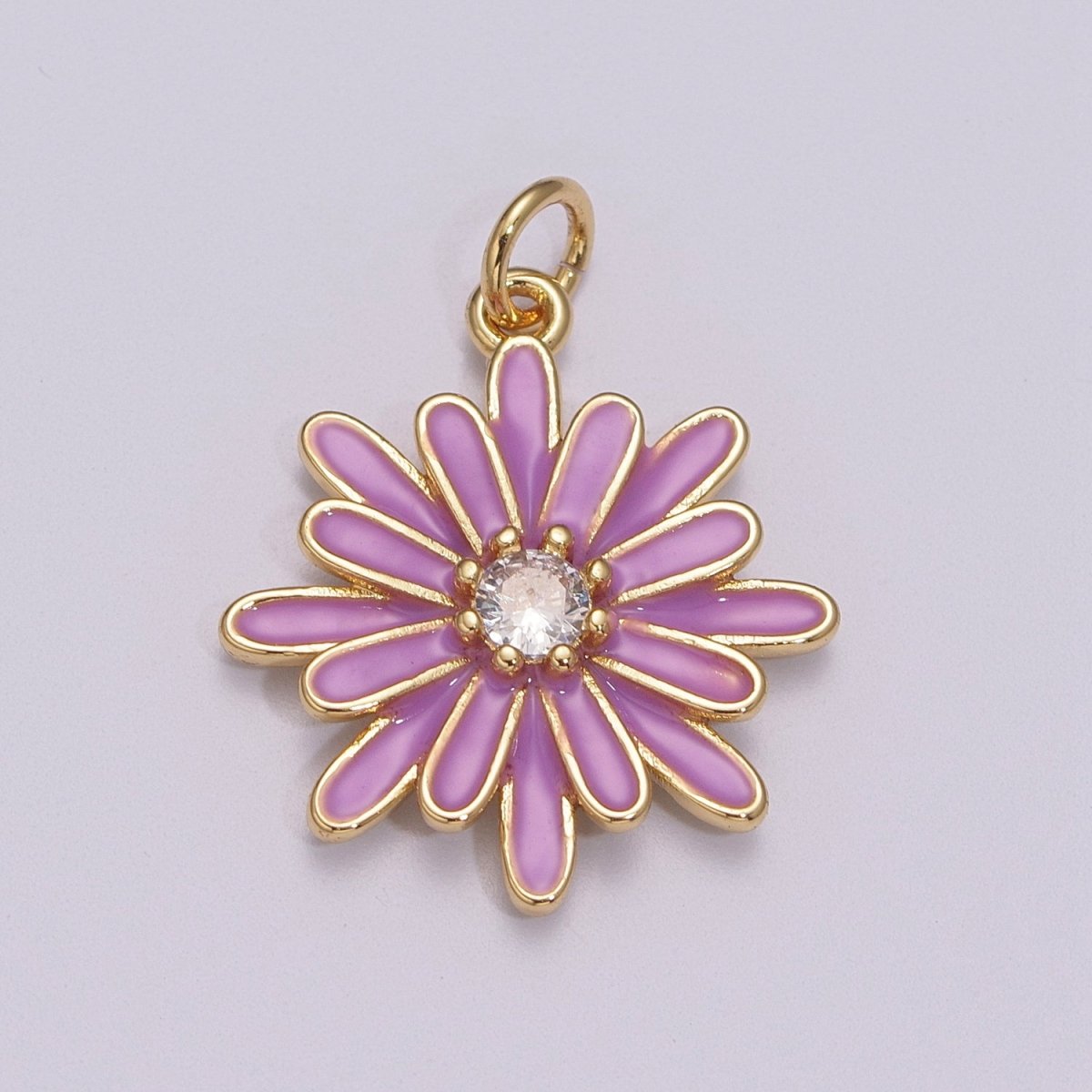 Enamel Daisy Charm Rainbow Various Color Daisy Flower Pendant for Necklace Bracelet Earring M-876 - M-887
