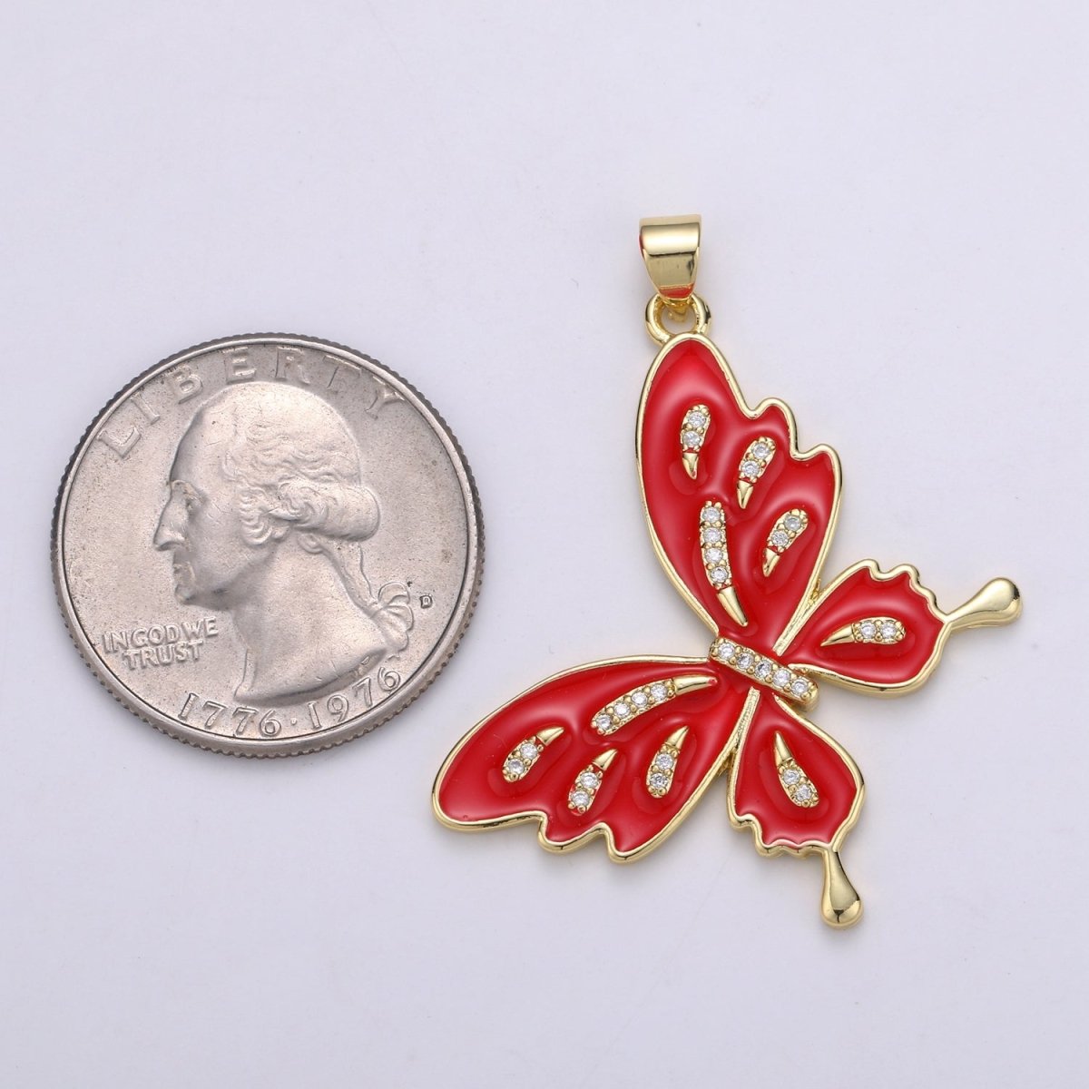 Enamel Mariposa Butterfly Gold Filled Butterfly Pendant Dream Animal Lover Necklace Pendant Charm Designer Colorful Jewelry Making J-129-J-133