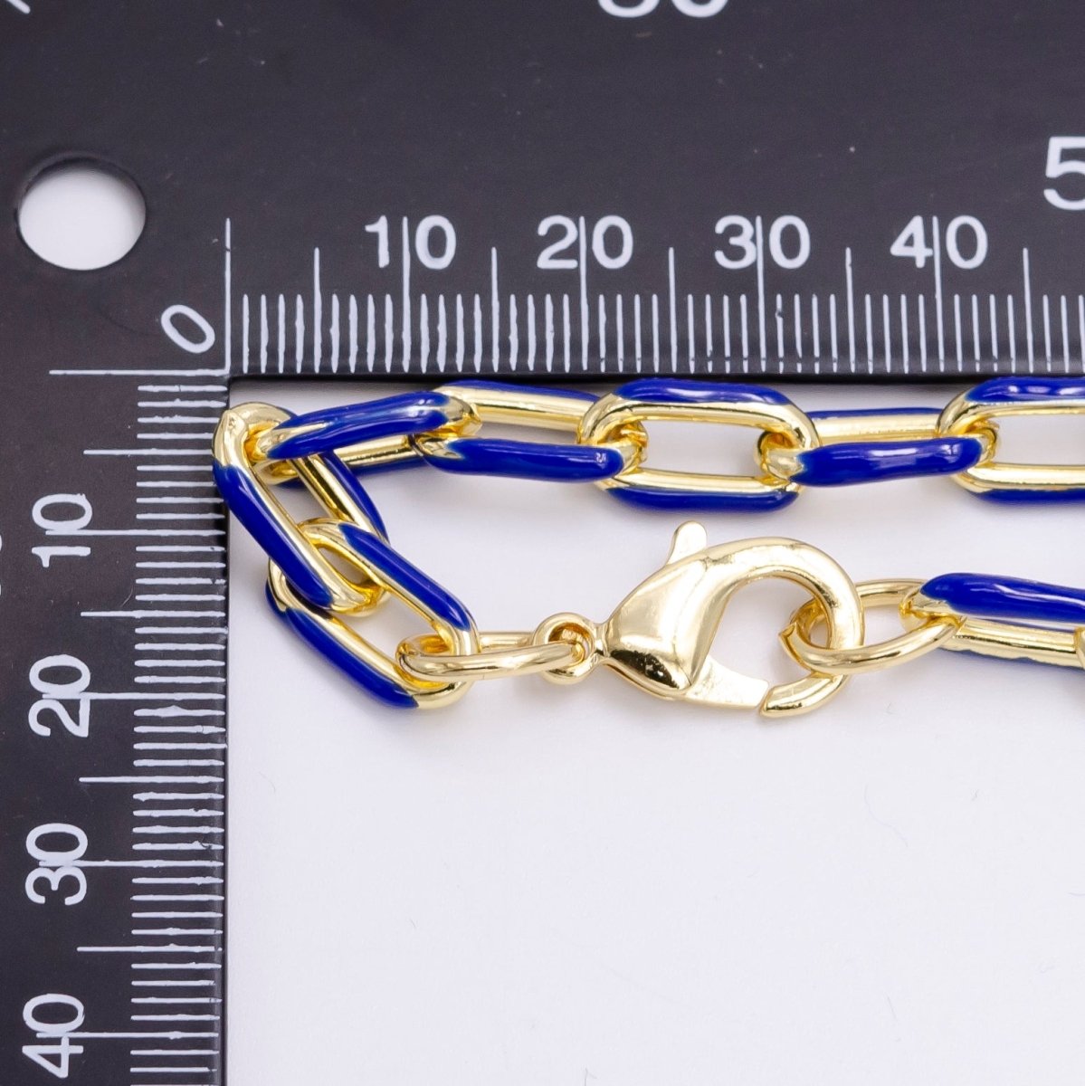 Enamel Paper-Clip Necklace 18Inch Neon Color in Gold | WA-2284 ~ WA-2299