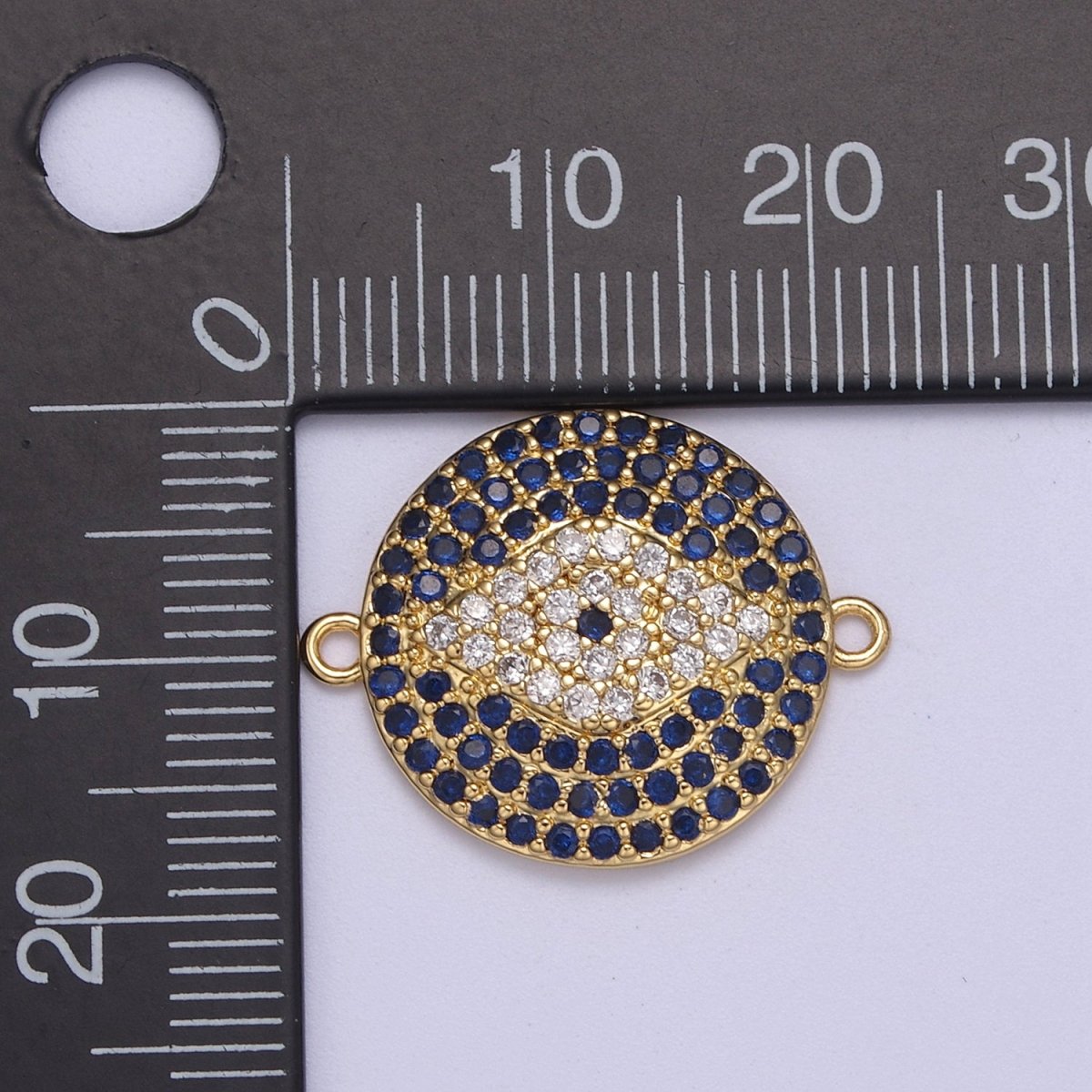 Eye Connector, Micro-pavé CZ Eye Charm, 14K Gold Filled Link connector, DIY Jewelry Accessories F-147