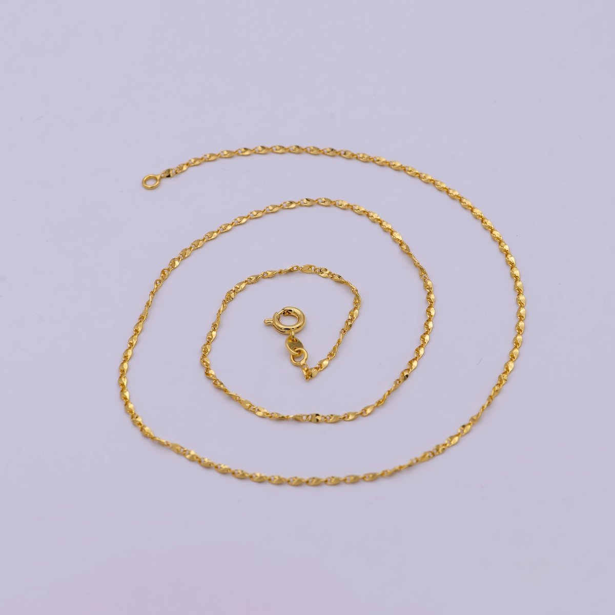 Fancy Link Chain Necklace 18 Inch Ready To wear 24k Gold Filled Chain | WA-537 Clearance Pricing