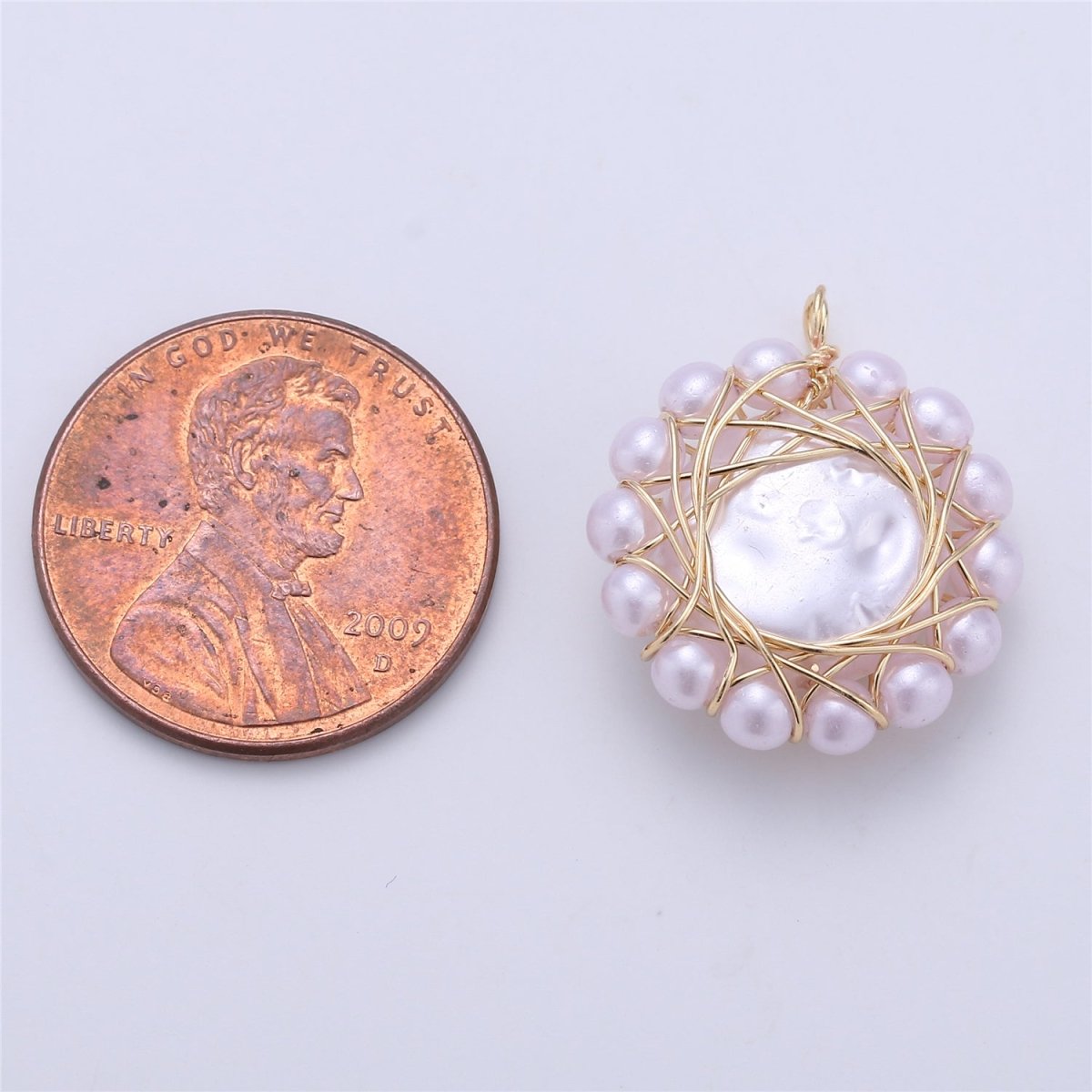 Faux Pearls on a Round Hand Wired E-520