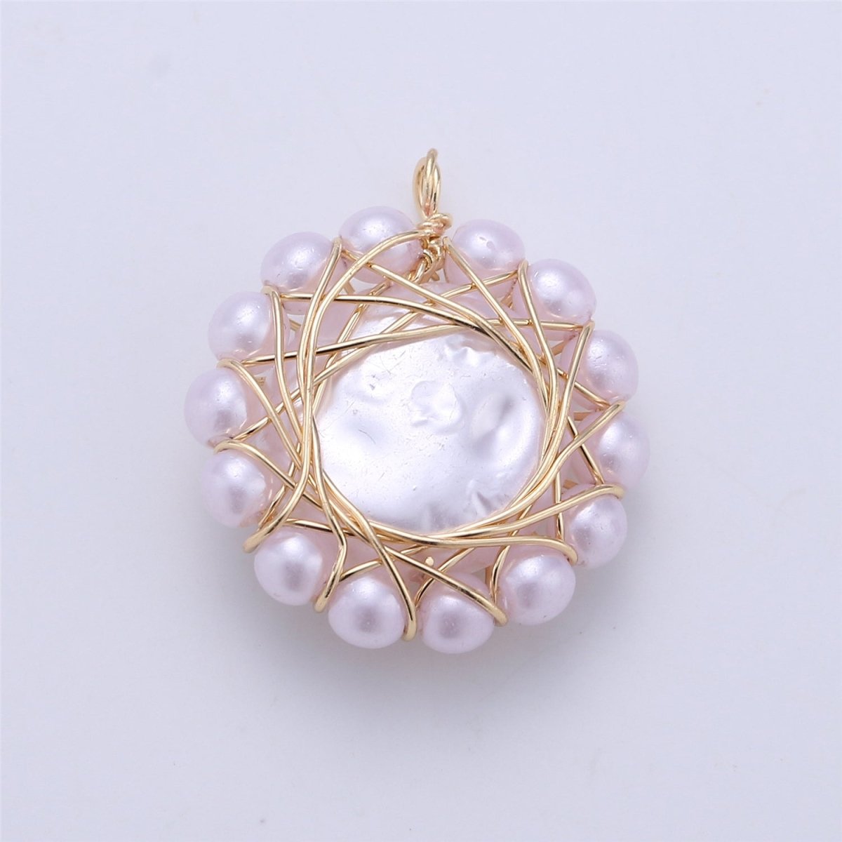 Faux Pearls on a Round Hand Wired E-520