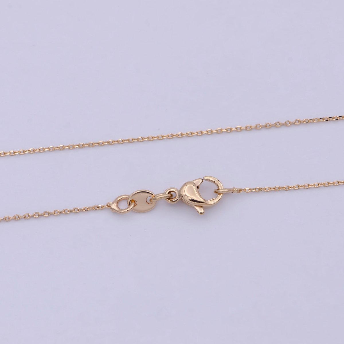 Fine 18K Gold Filled Cable Chain Necklace Link chain necklace 17.5 inch Ready to Wear | WA-758 Clearance Pricing