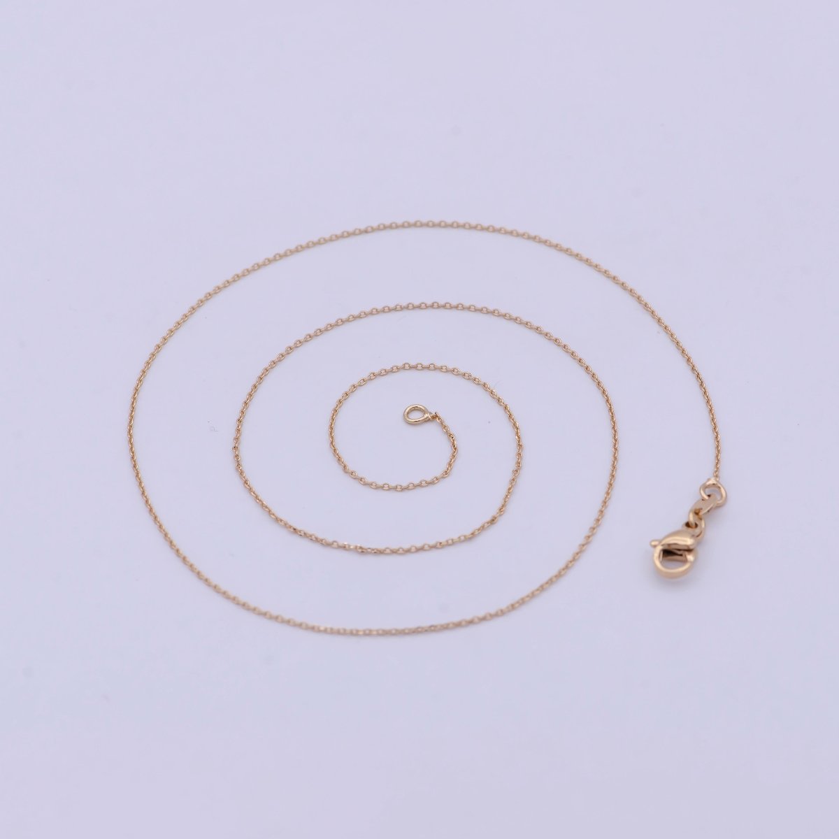 Fine 18K Gold Filled Cable Chain Necklace Link chain necklace 17.5 inch Ready to Wear | WA-758 Clearance Pricing