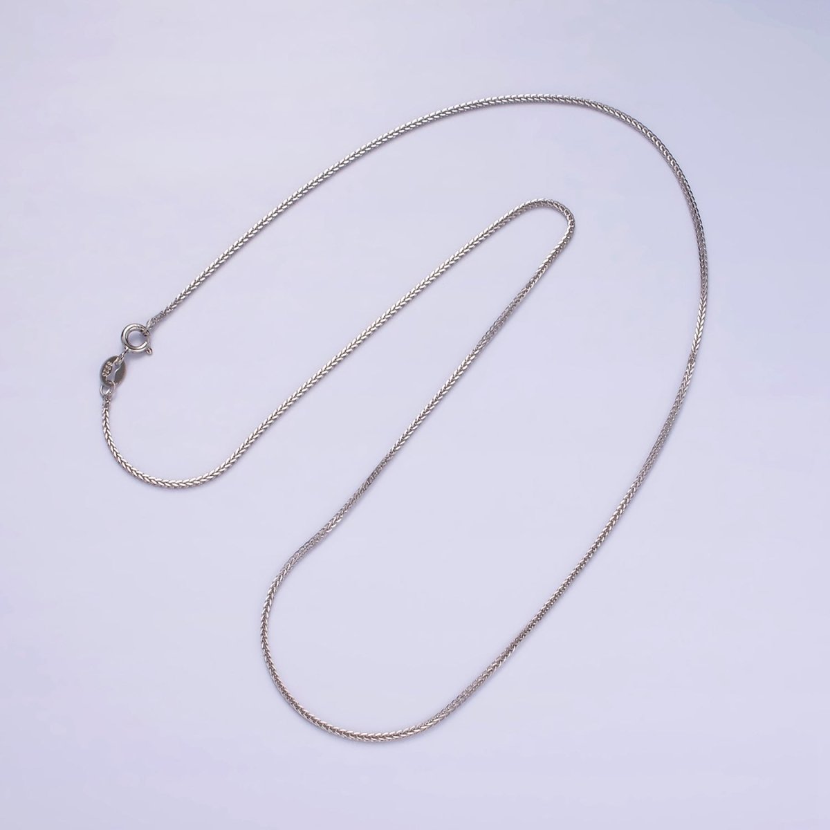 Fine S925 Sterling Silver 0.8mm Espiga Wheat Chain 18.5 inch Chain Necklace | WA-2161 Clearance Pricing