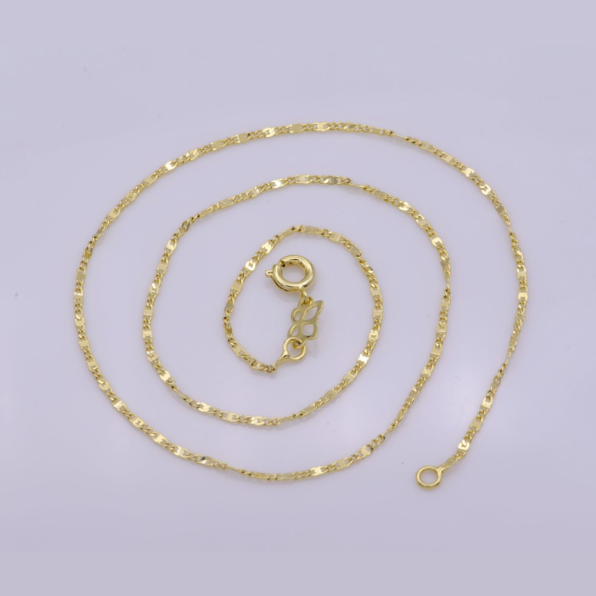Flat Mariner Chain Necklace / 14K Gold Filled Flat Mariner Chain / Anchor Chain / Designer Link / Unisex Men Women | WA-392 Clearance Pricing