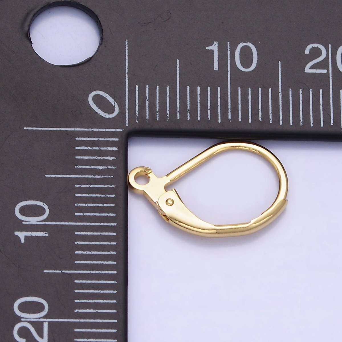 14K Gold Filled 15mm French Lever Back Minimalist Earring Findings | Z759