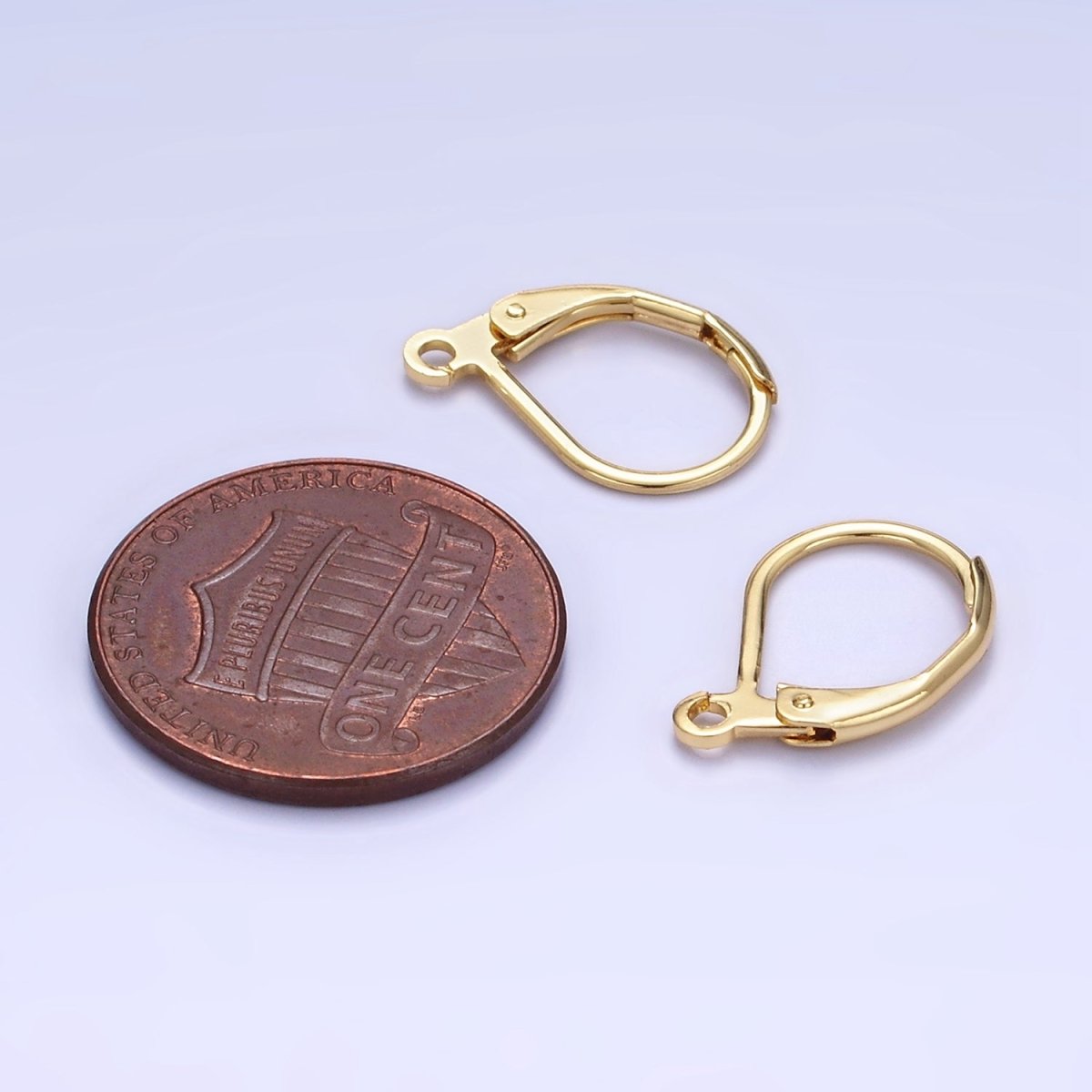 14K Gold Filled 15mm French Lever Back Minimalist Earring Findings | Z759