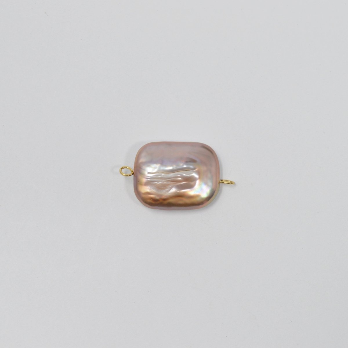 Freshwater Pearl Purple Pink Rectangle Pearl Connectors P-1804