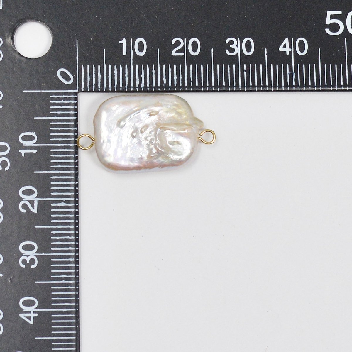 Freshwater Pearl Simple Rectangle Pearl Connectors P-1805