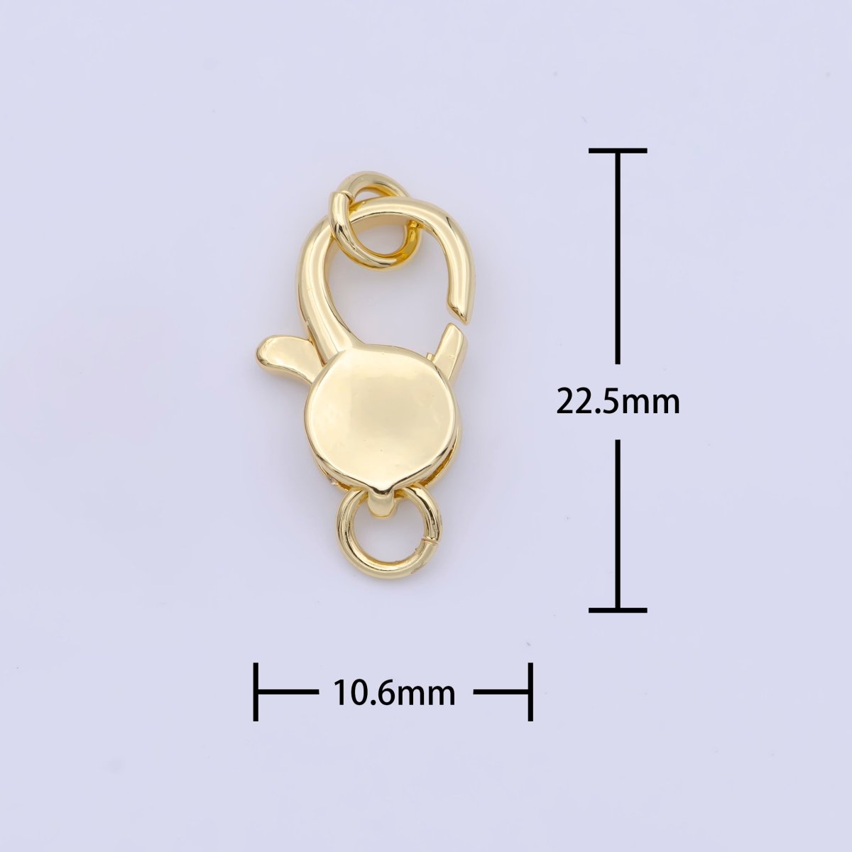Gold 22.5mm Round Lobster Claw Clasps Jewelry Making Closure | K-290