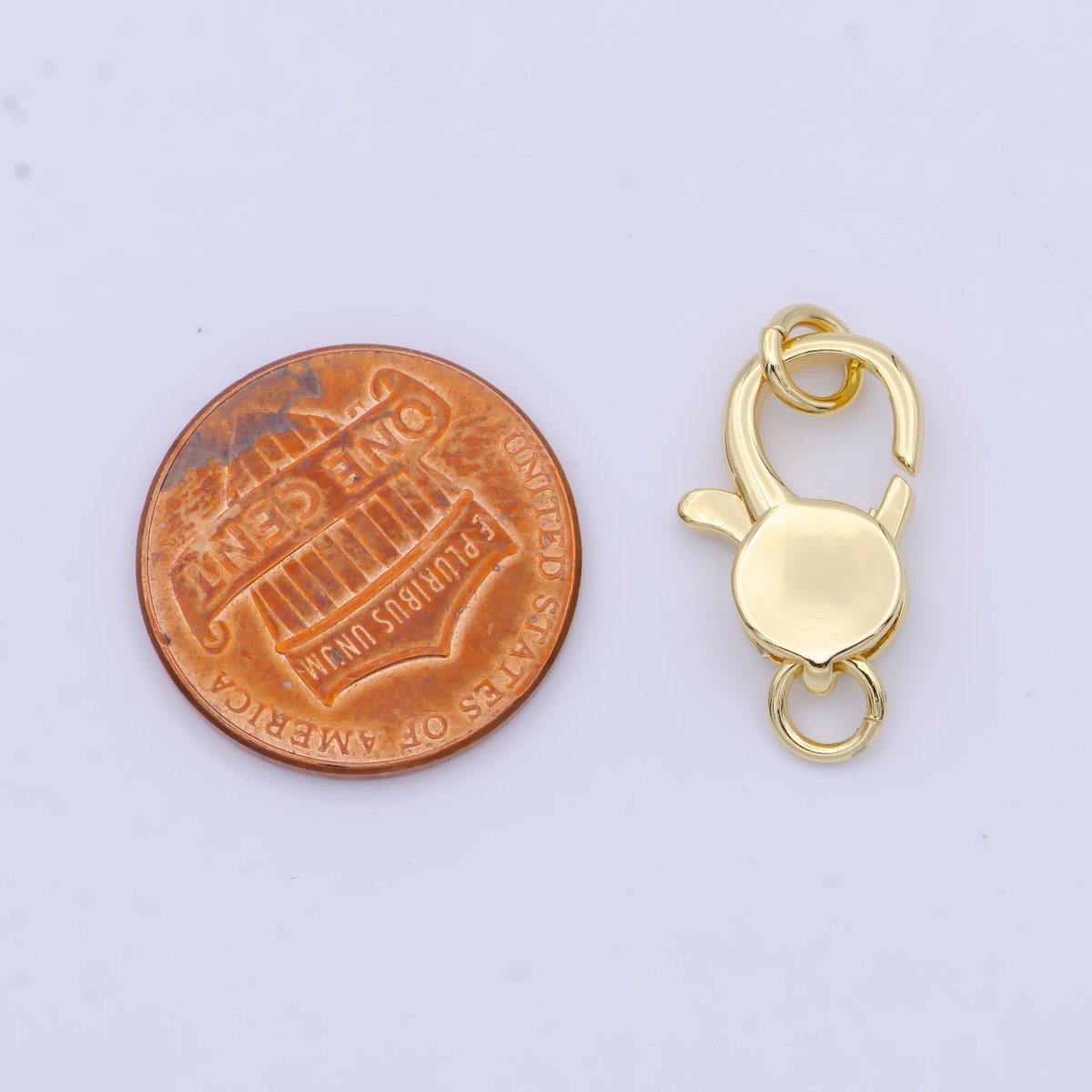 Gold 22.5mm Round Lobster Claw Clasps Jewelry Making Closure | K-290