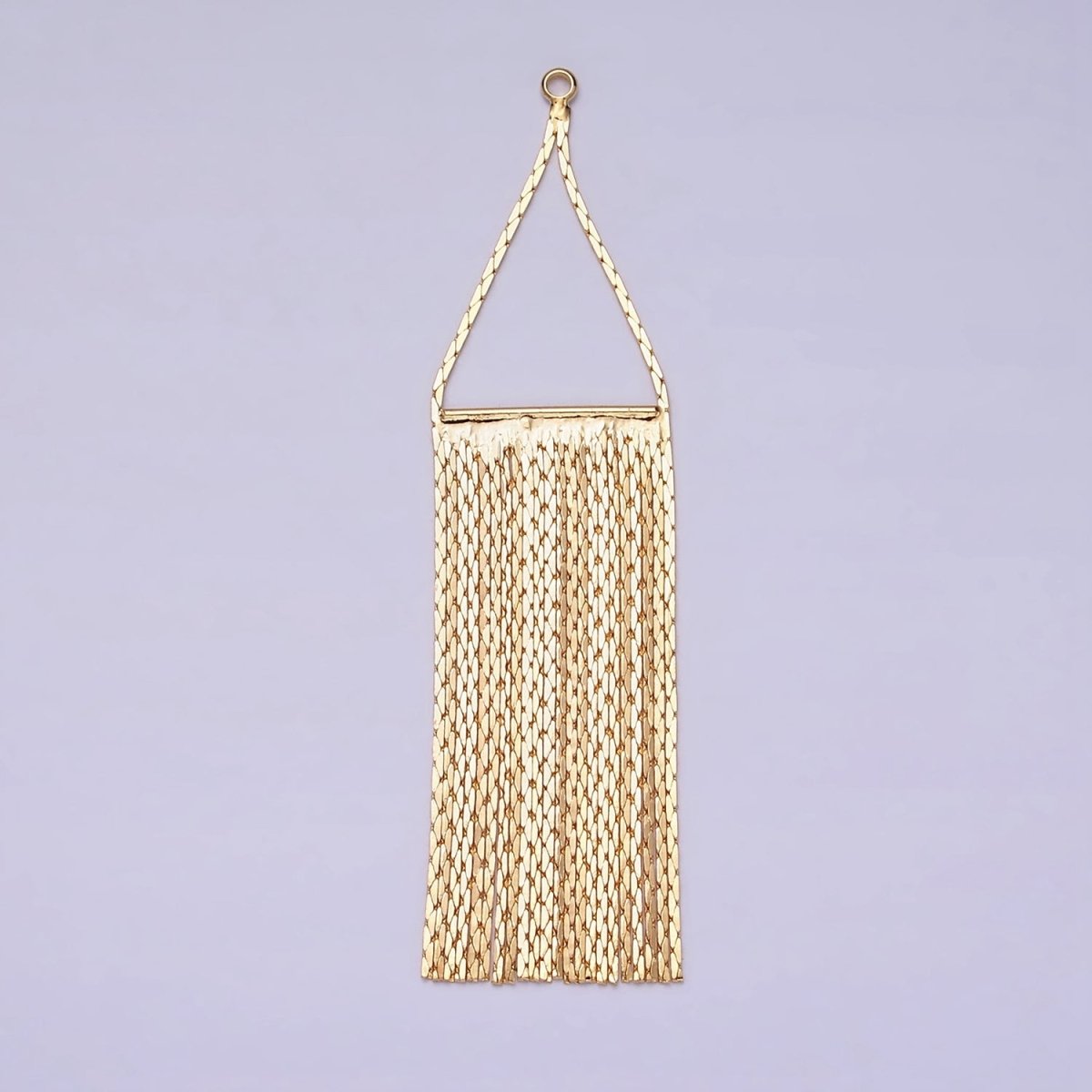 Gold 75mm Multiple Box Chain Rectangular Tassel Charm Jewelry Making Supply Fringe Jewelry | Z932