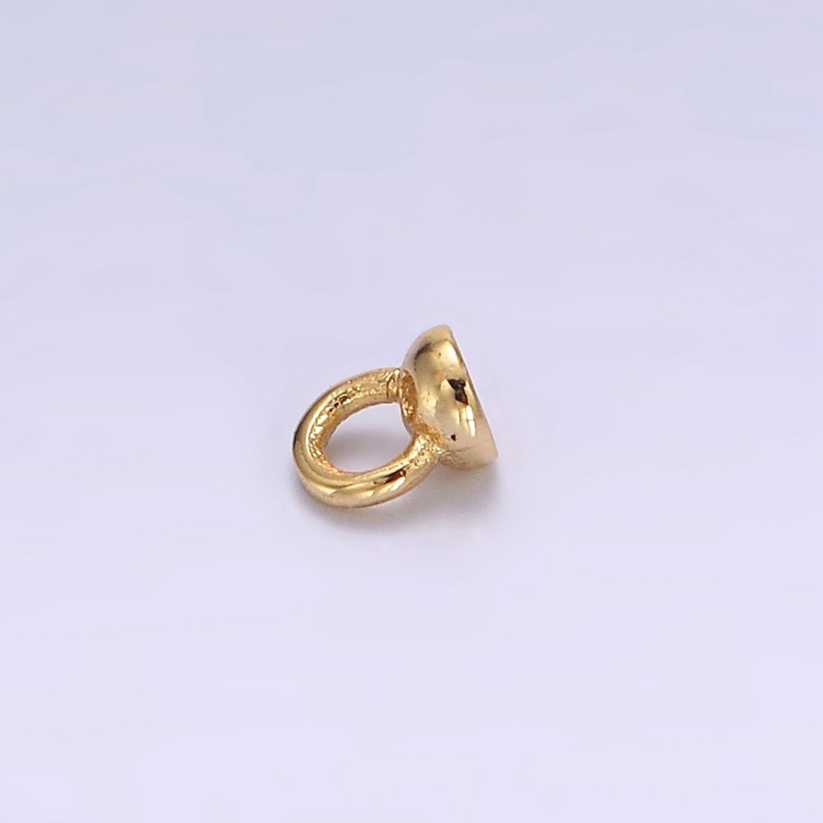 Gold Bead and Pearl Cap with peg for top beads Minimalist Charm Supply Component | AG105